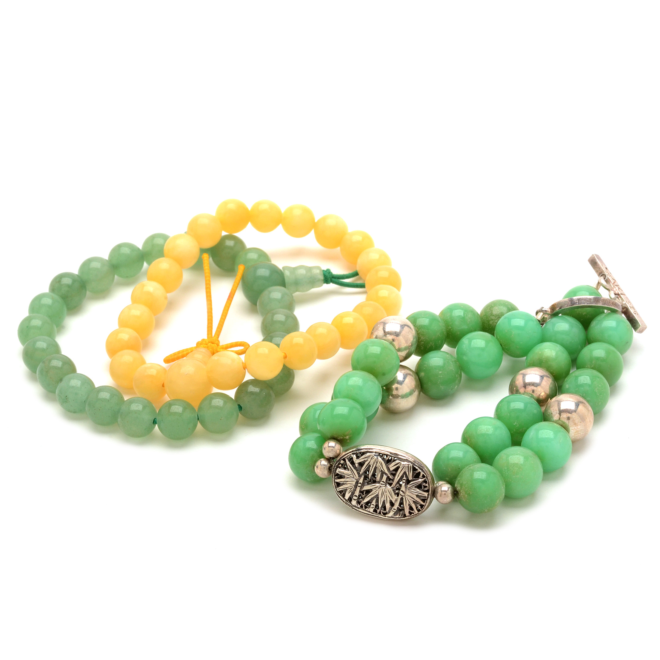 Citrine, Aventurine and Chalcedony Jewelry with Sterling Elements