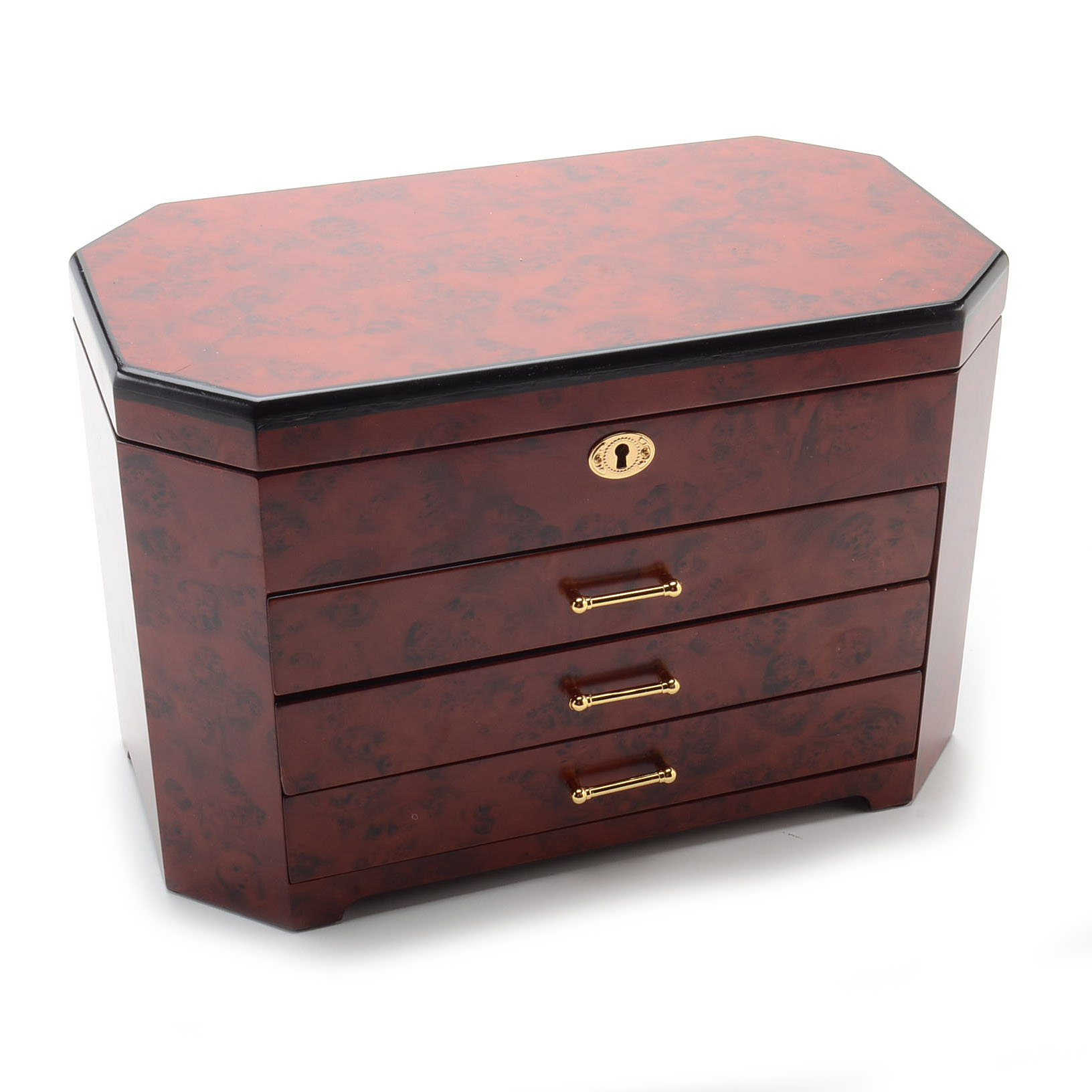 Burled Wood Jewelry Box