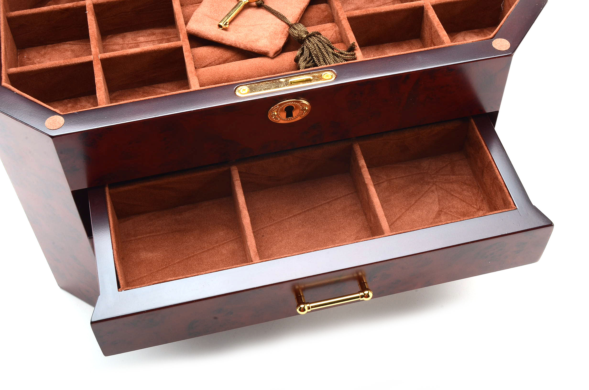 Burled Wood Jewelry Box