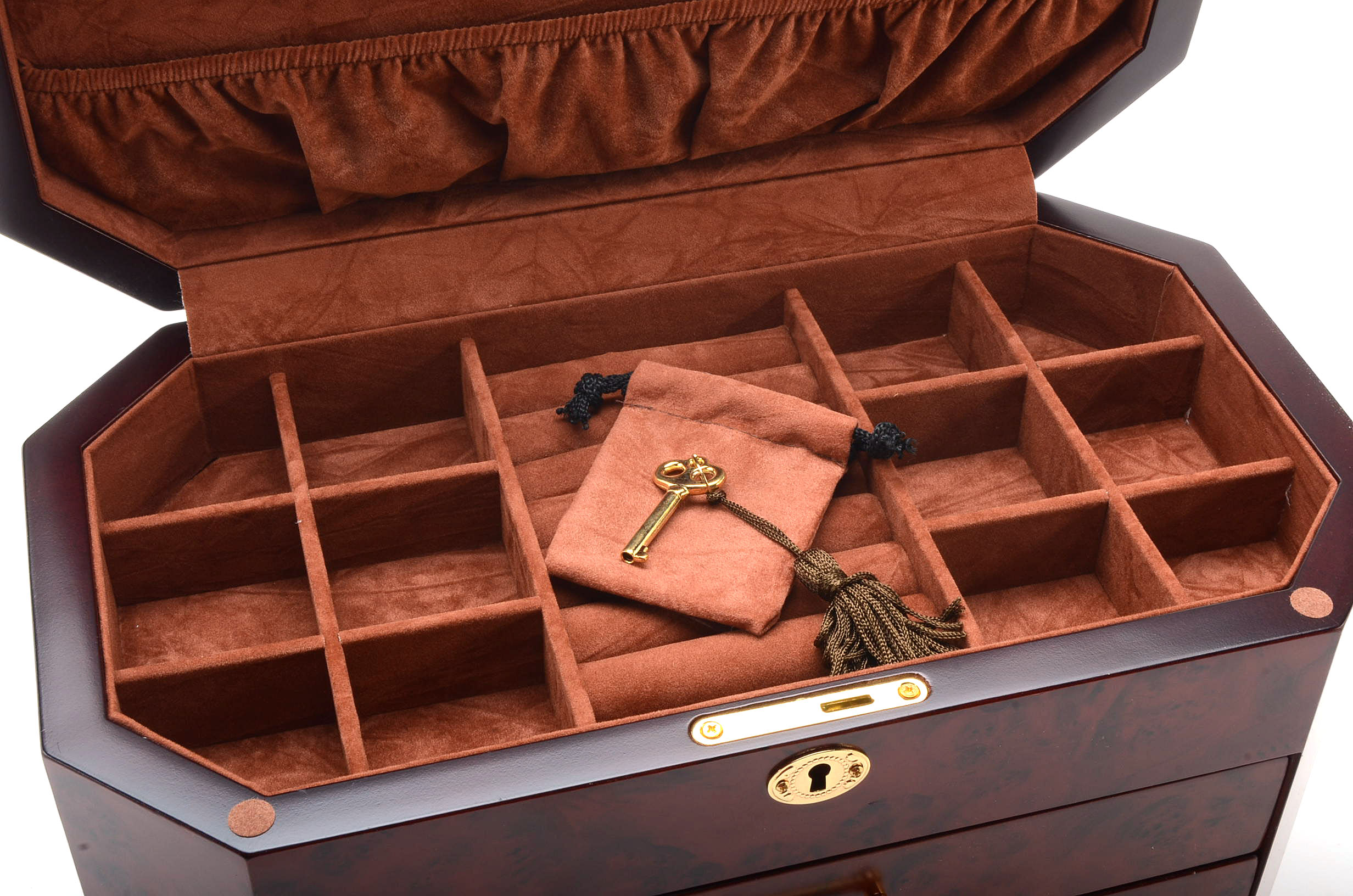 Burled Wood Jewelry Box