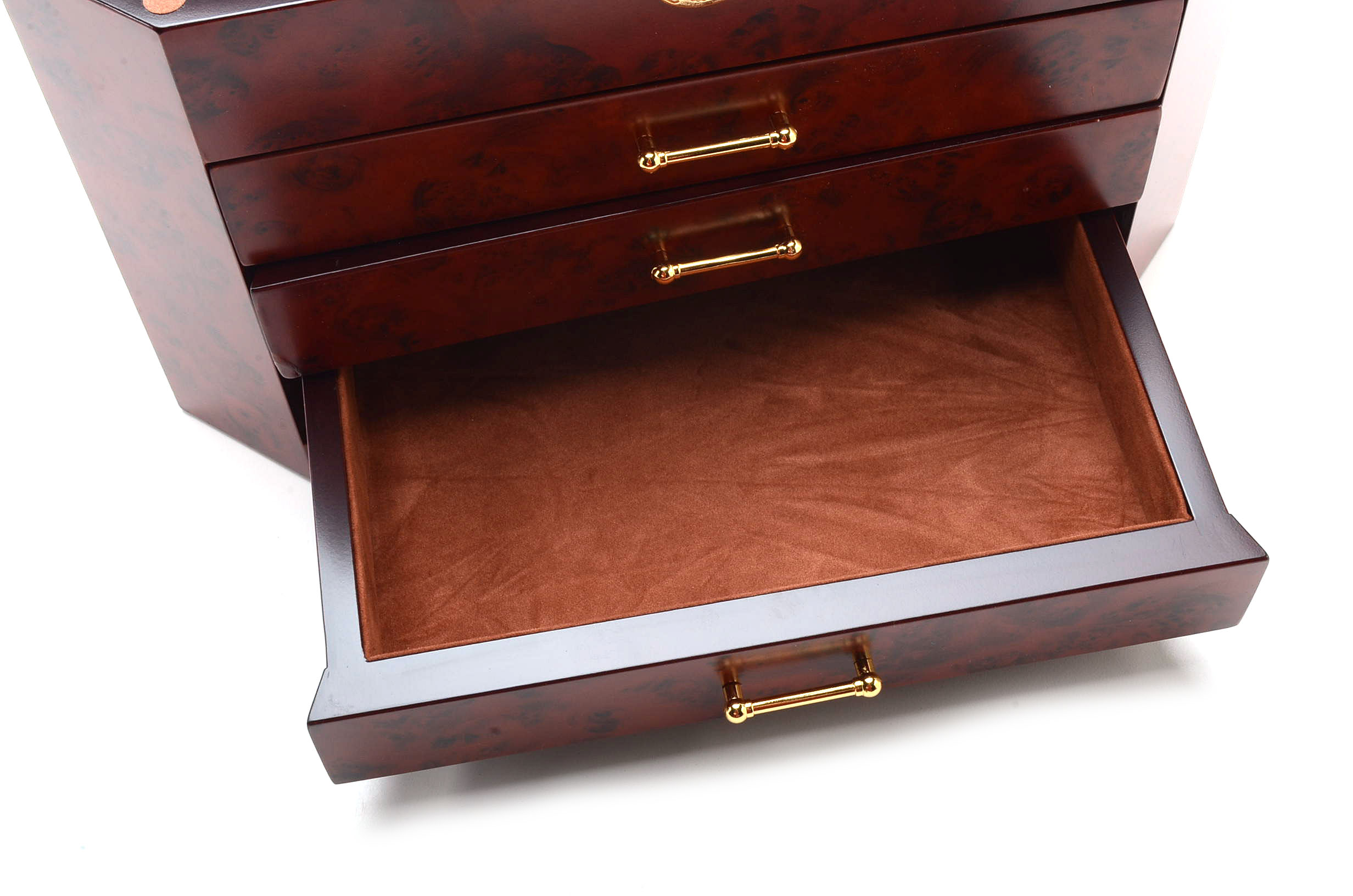 Burled Wood Jewelry Box