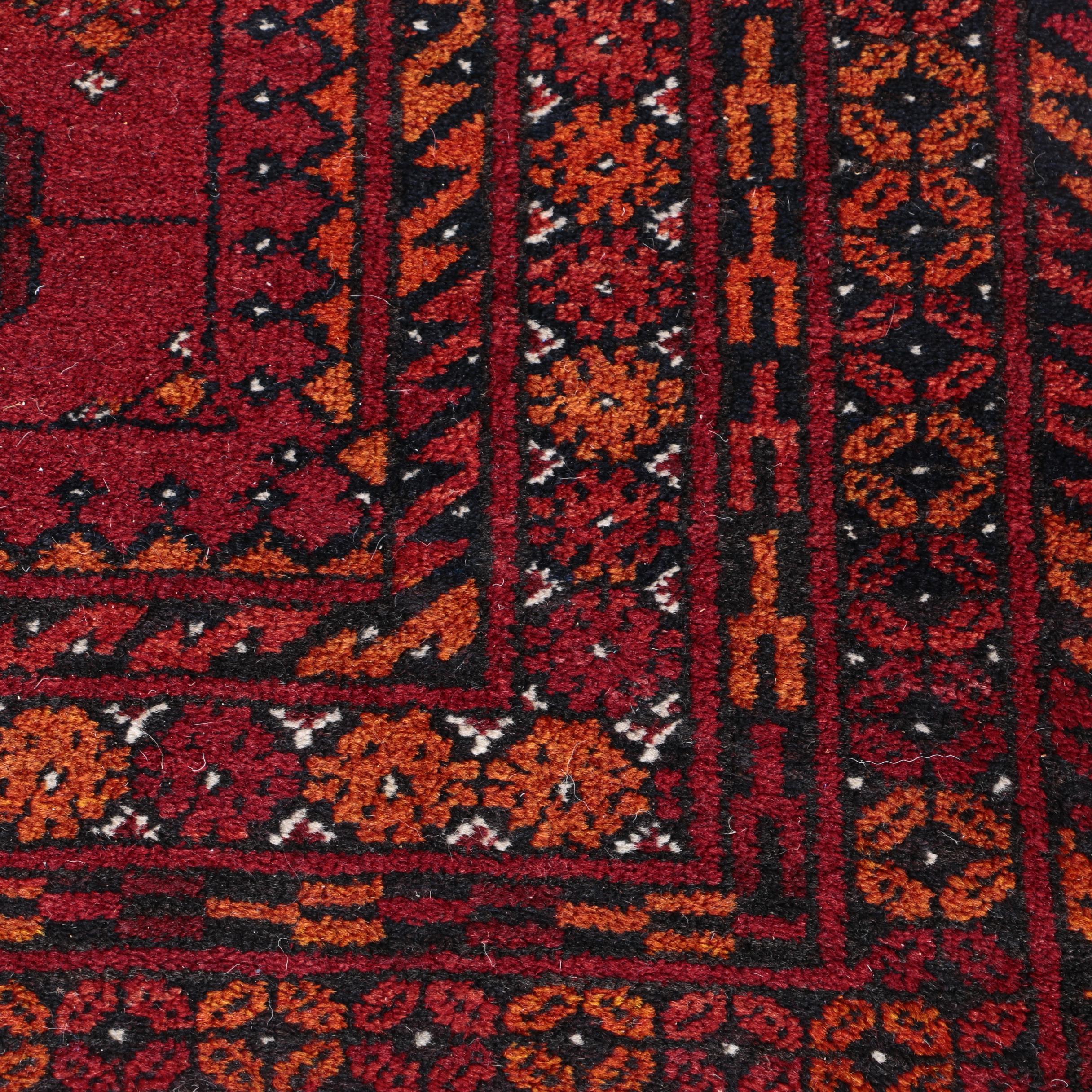 Hand-Knotted Bokhara Area Rug