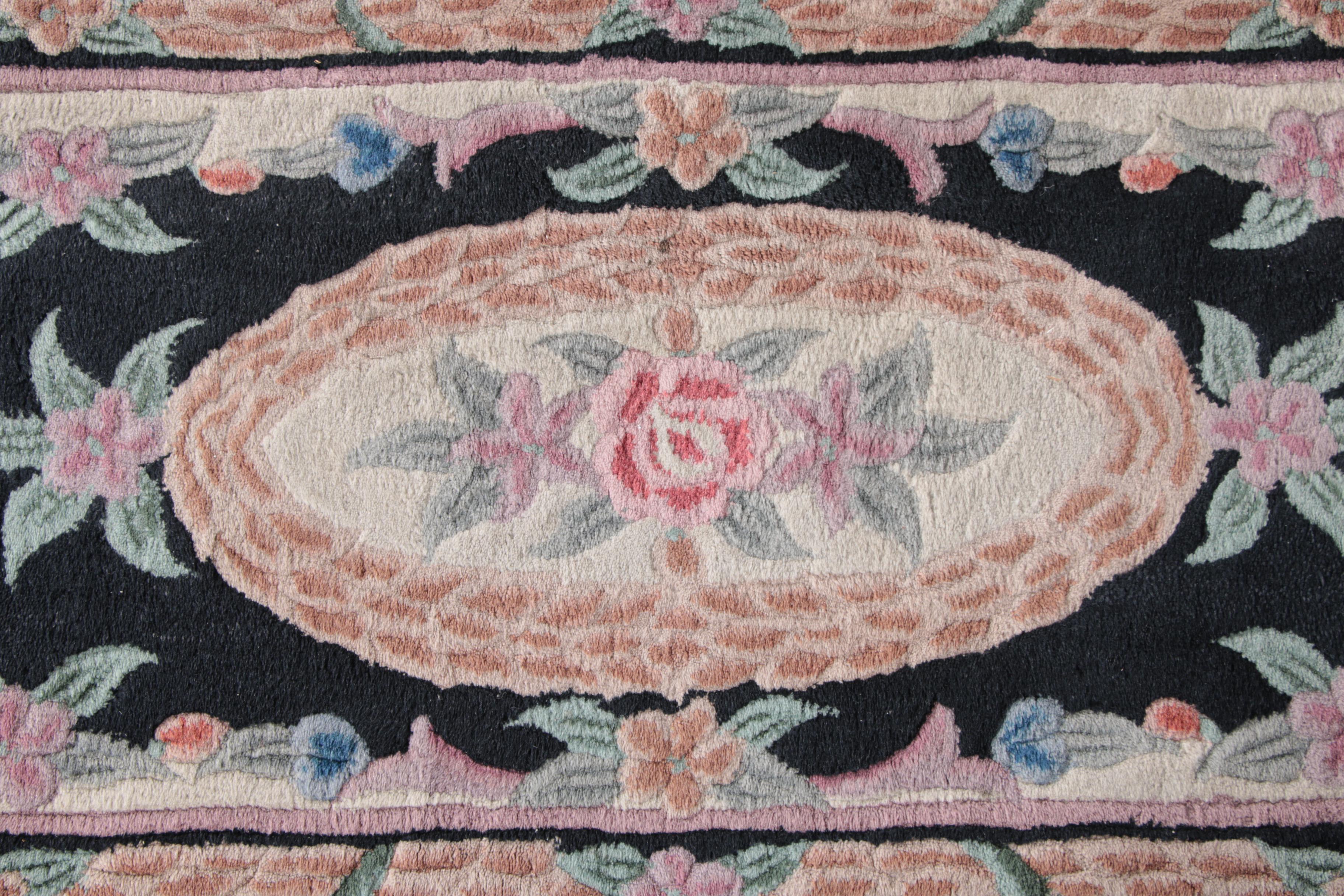 Tufted Chinese Aubusson Style Wool Runner Rug