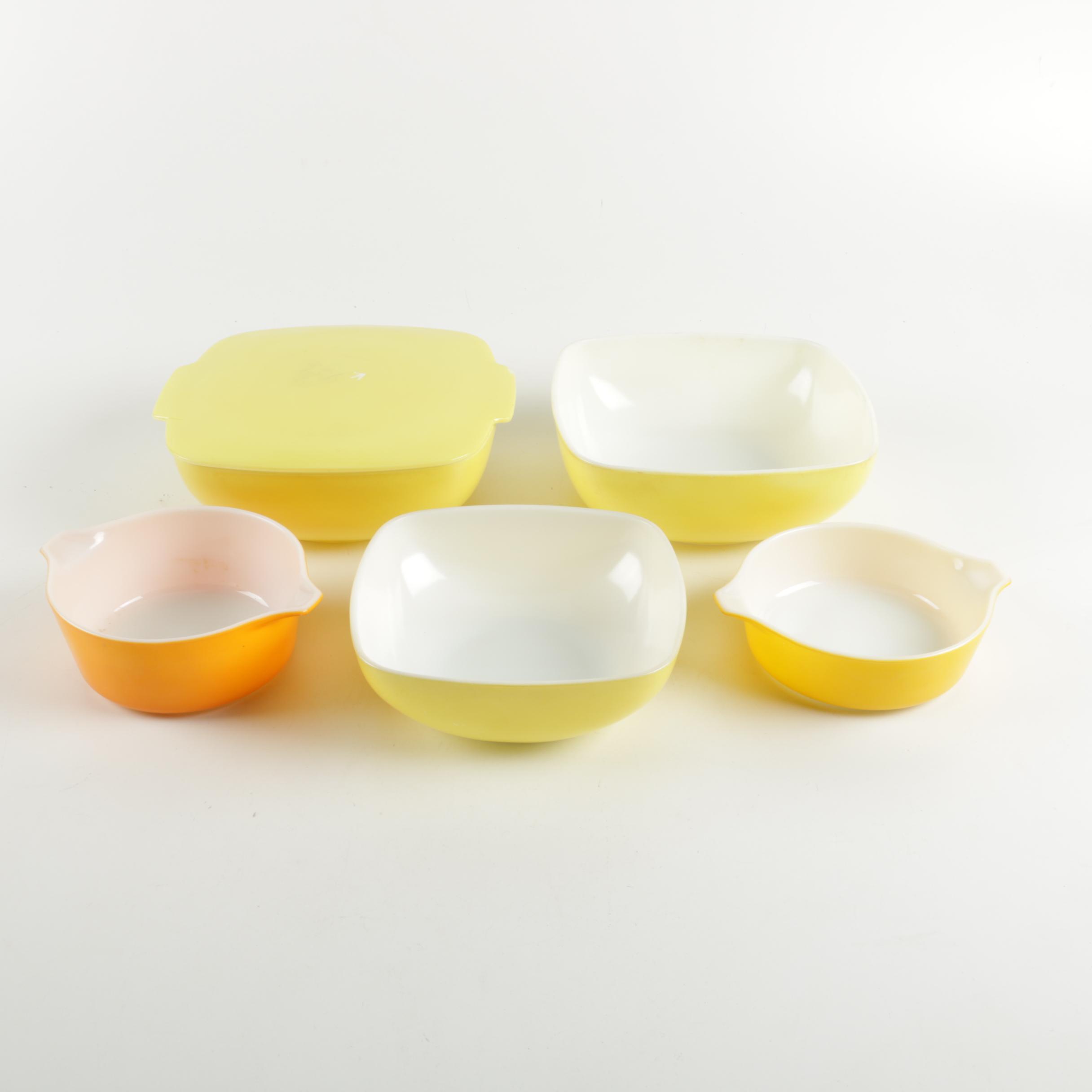 Vintage Pyrex Glass Casserole Dishes and Bowls