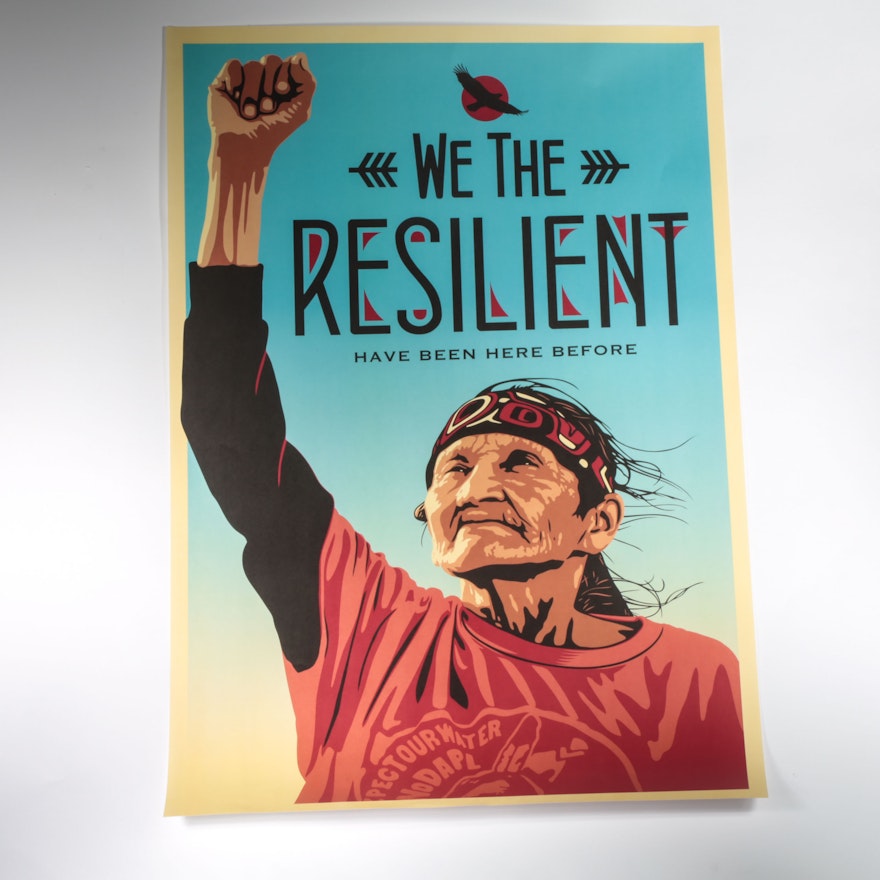 Shepard Fairey Offset Lithograph "We the Resilient"