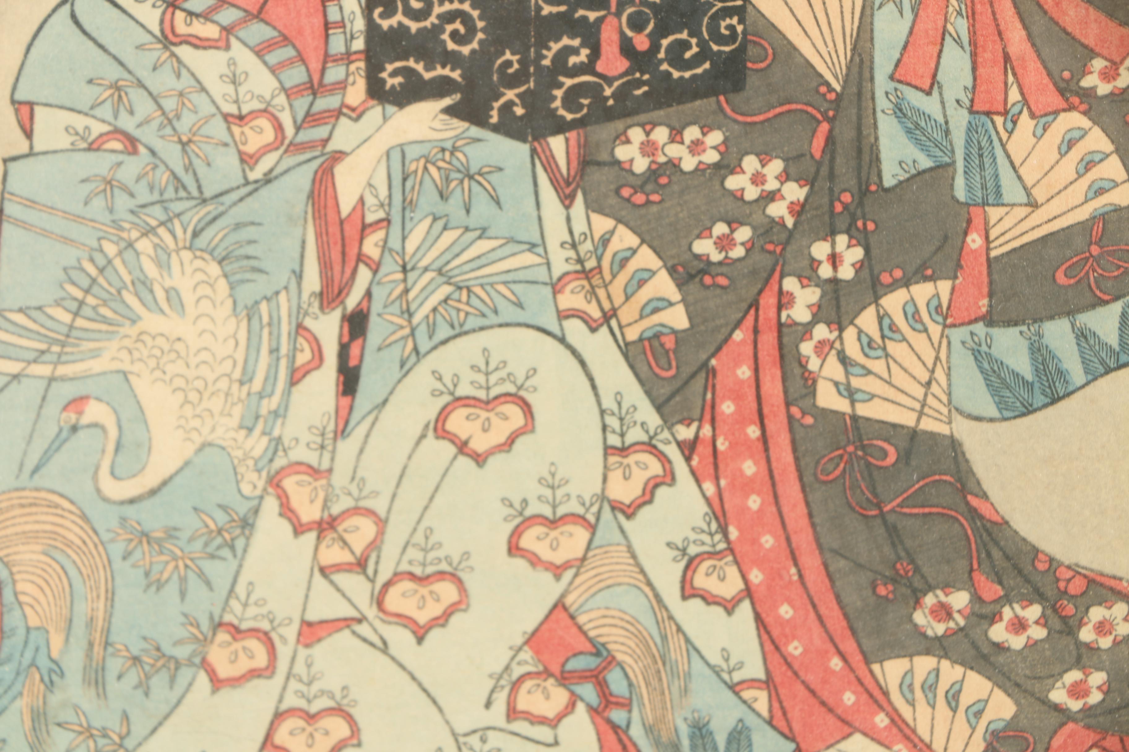 Japanese Woodblock Reprints on Rice Paper Featuring Torii Kiyomitsu I