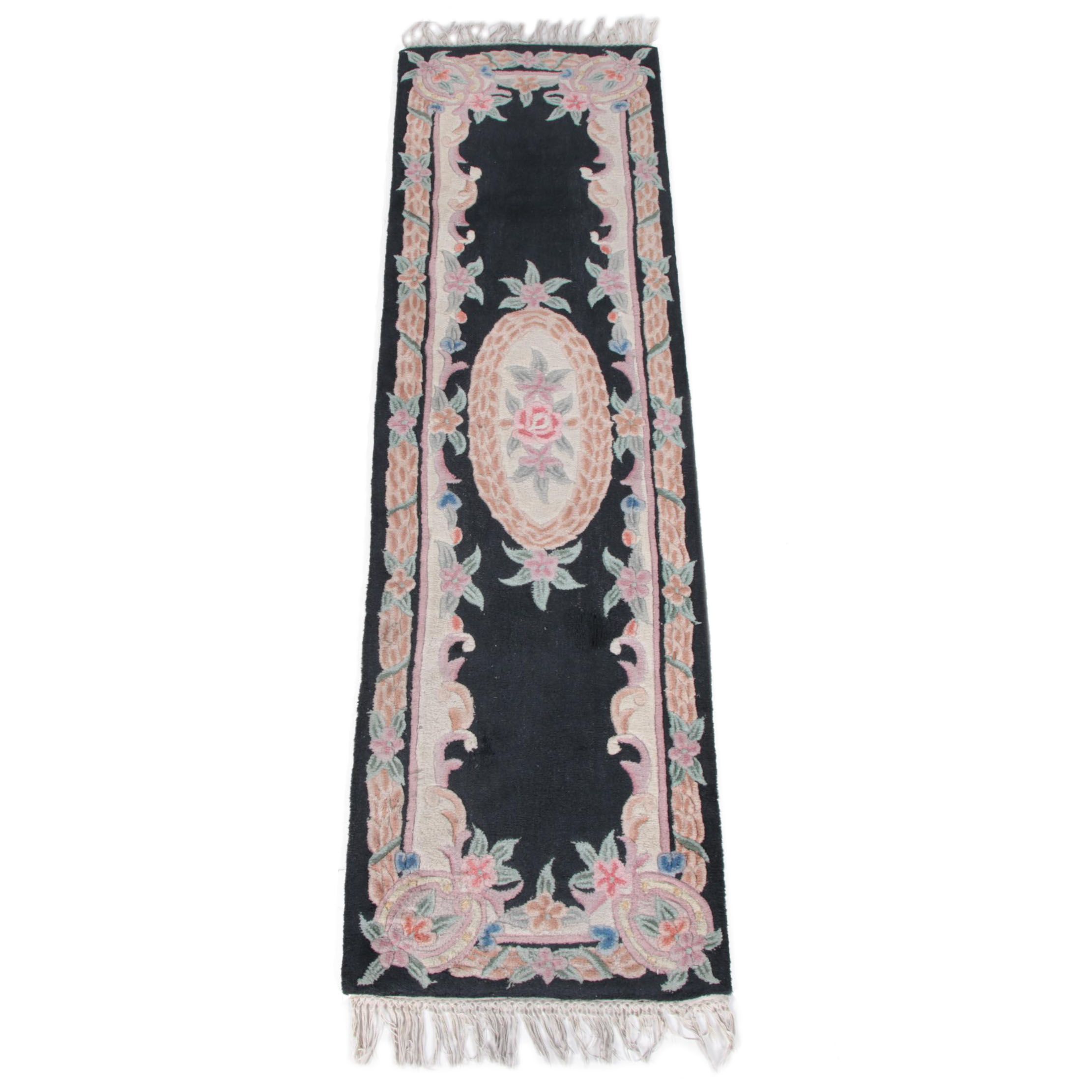 Tufted Chinese Aubusson Style Wool Runner Rug