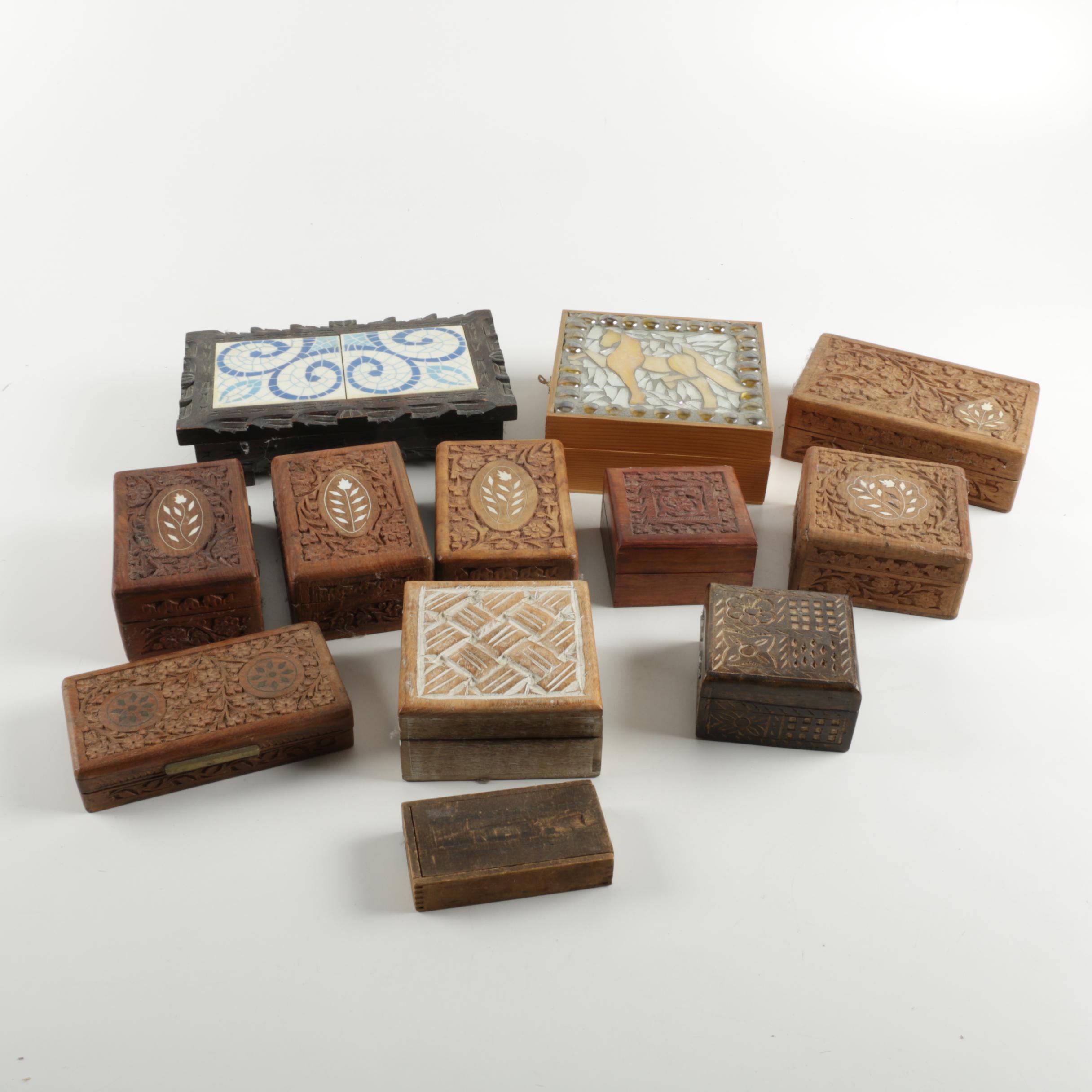 Wooden Trinket Boxes