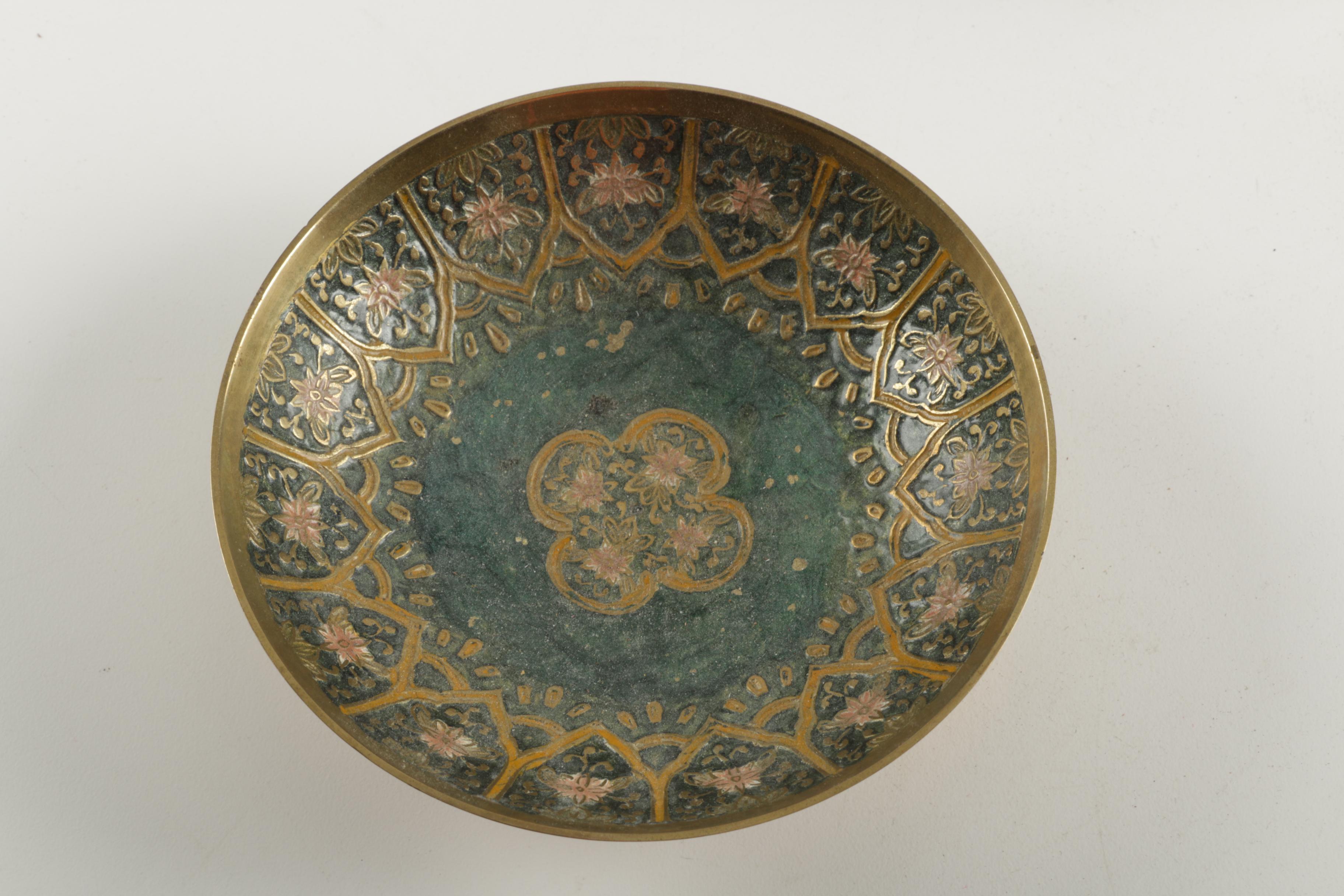 Scrolling and Foliad Pattern Brass Décor