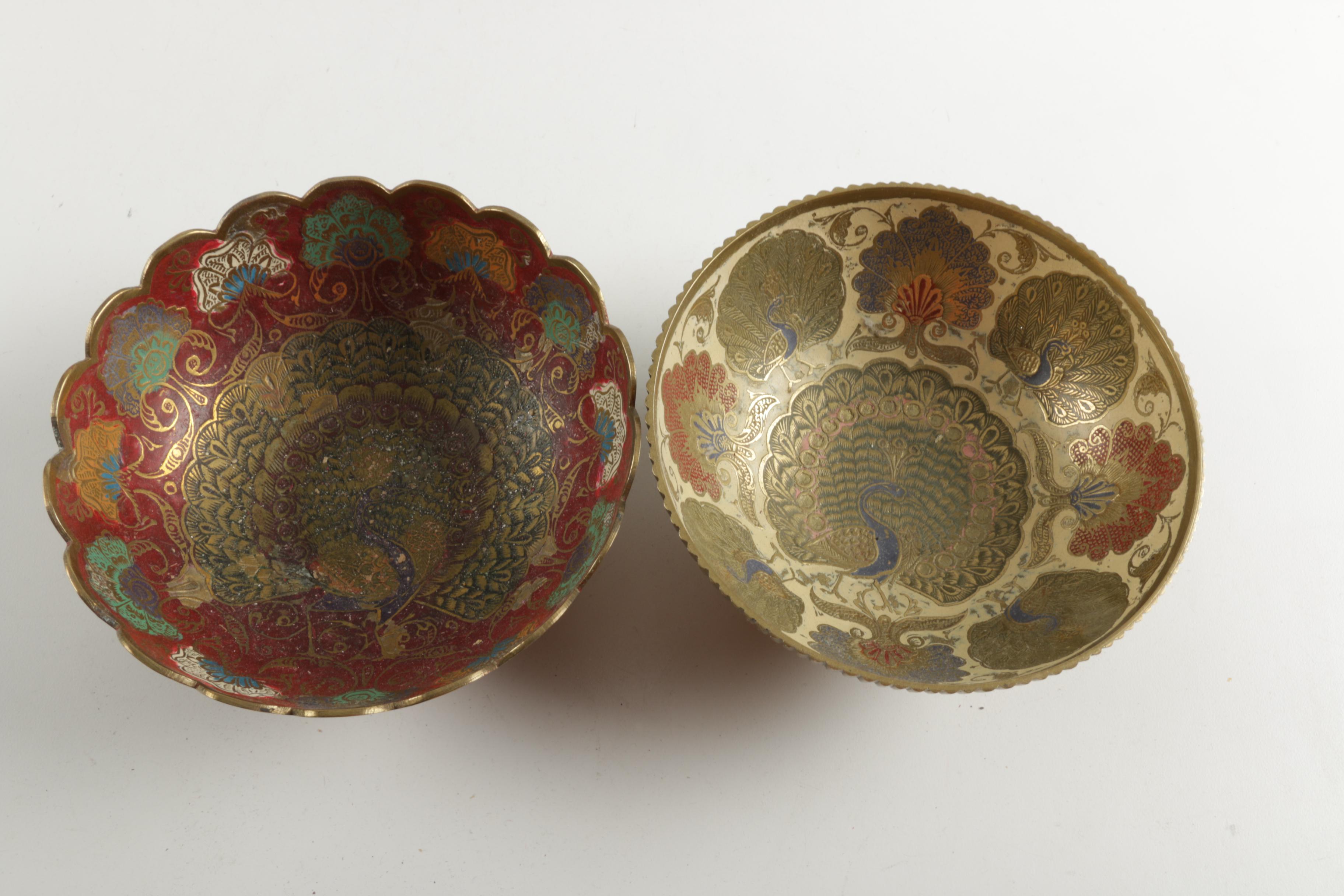 Scrolling and Foliad Pattern Brass Décor