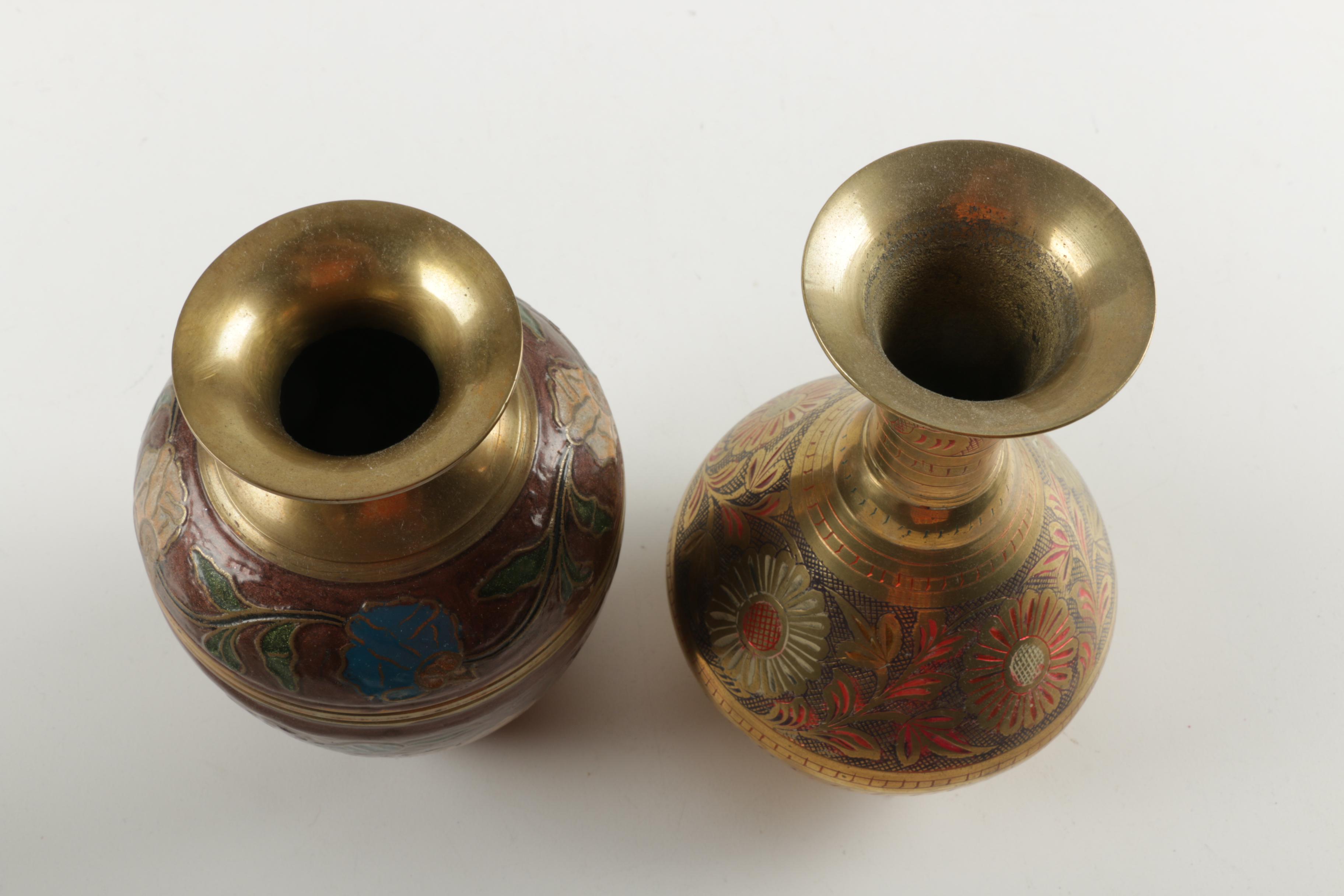 Scrolling and Foliad Pattern Brass Décor