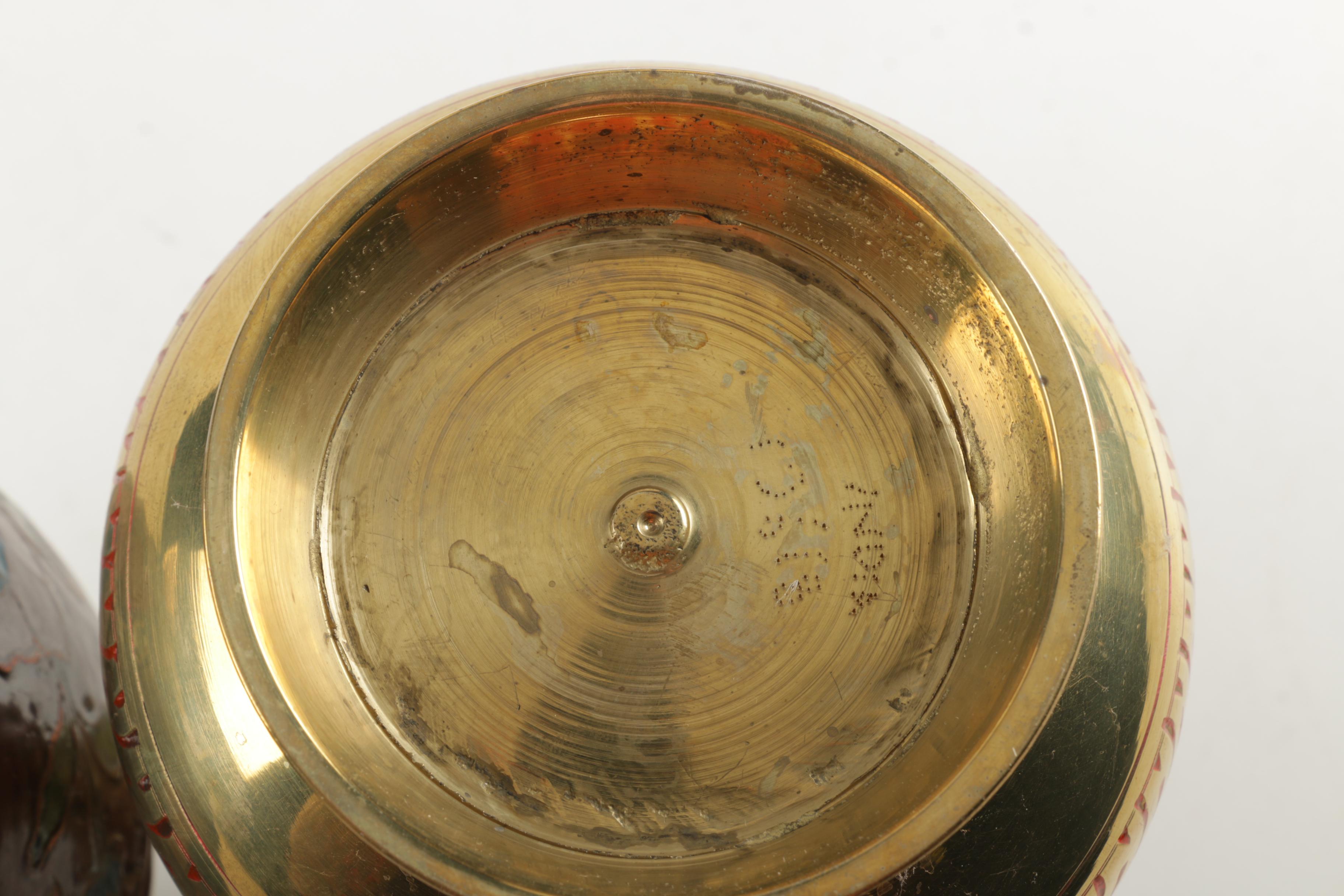 Scrolling and Foliad Pattern Brass Décor