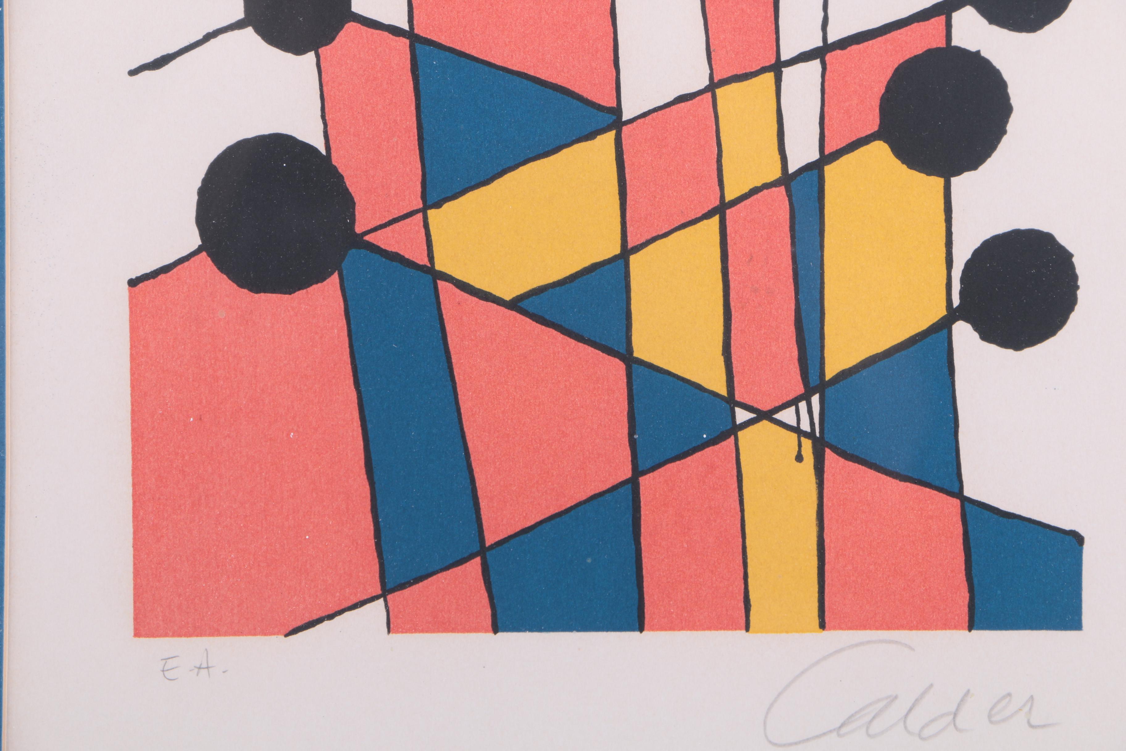Signed Artist Proof Alexander Calder Lithograph "Balloons"