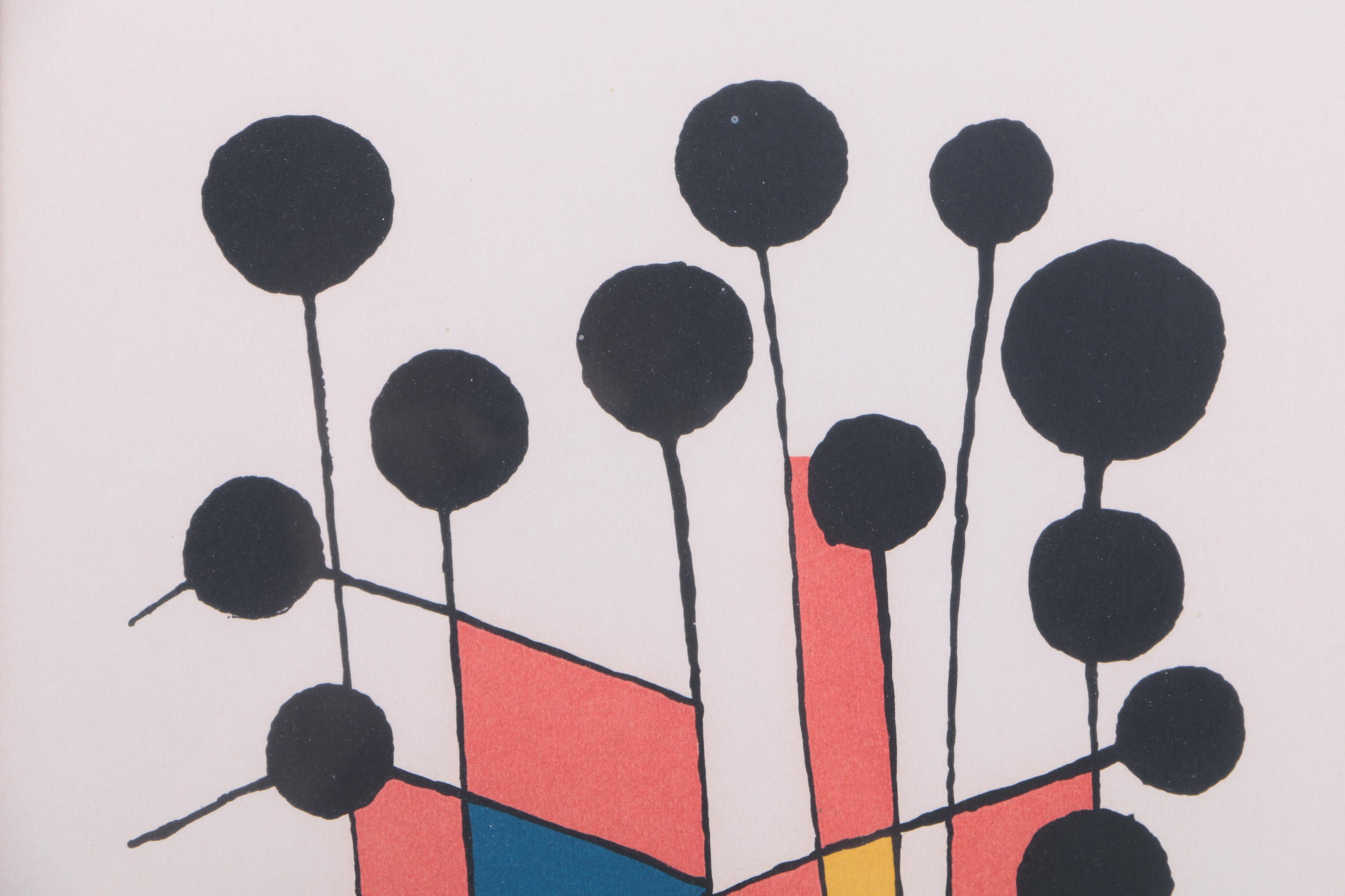 Signed Artist Proof Alexander Calder Lithograph "Balloons"