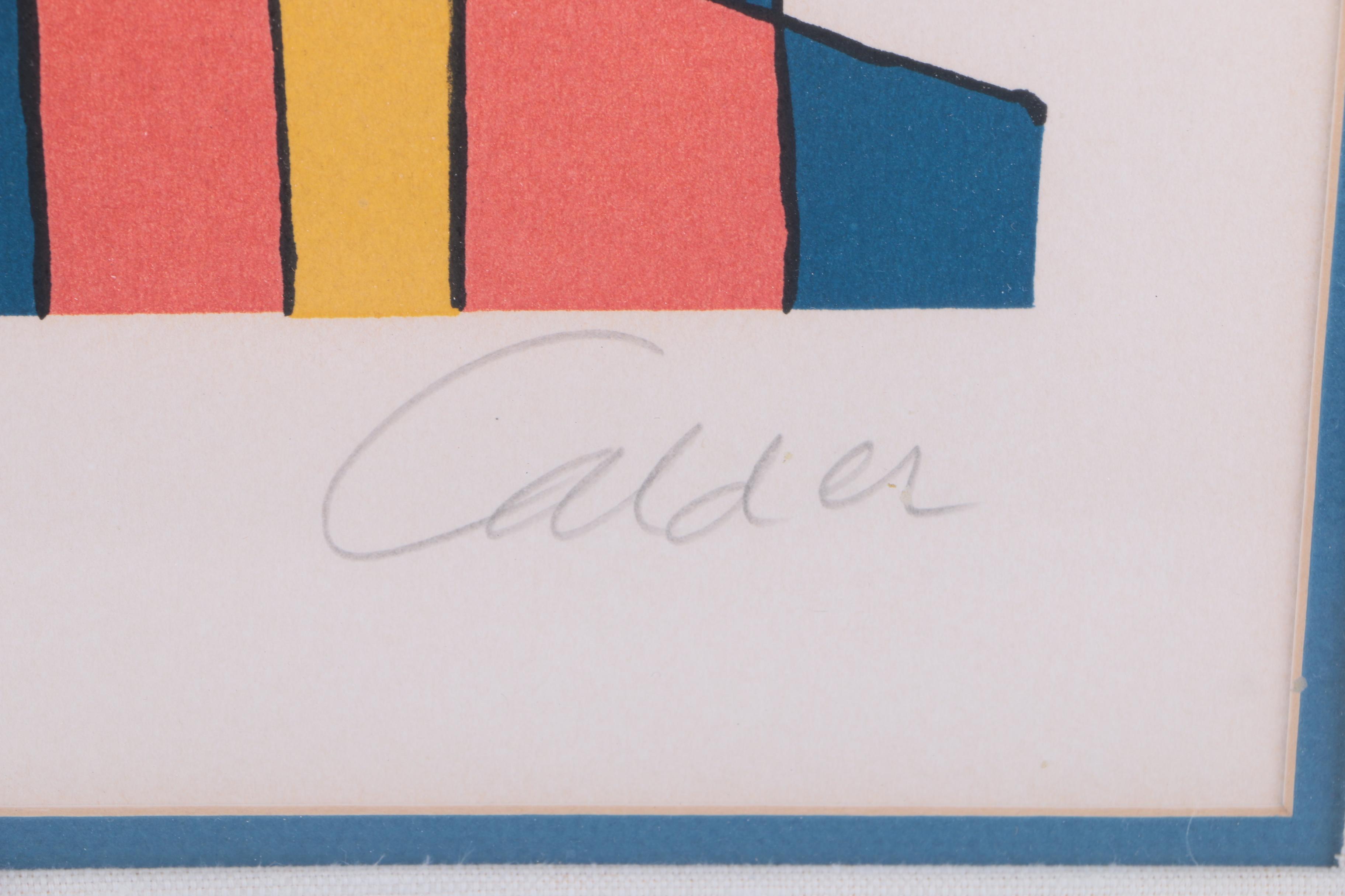 Signed Artist Proof Alexander Calder Lithograph "Balloons"