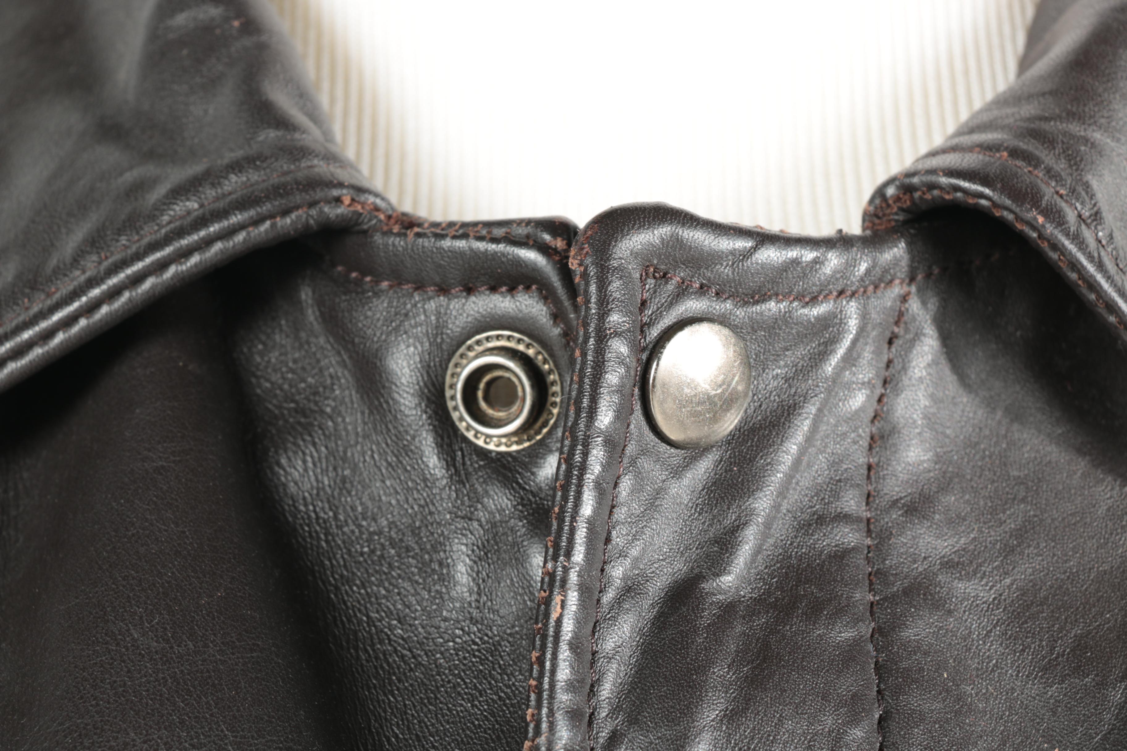 Men's Wilsons Brown Leather Bomber Jacket