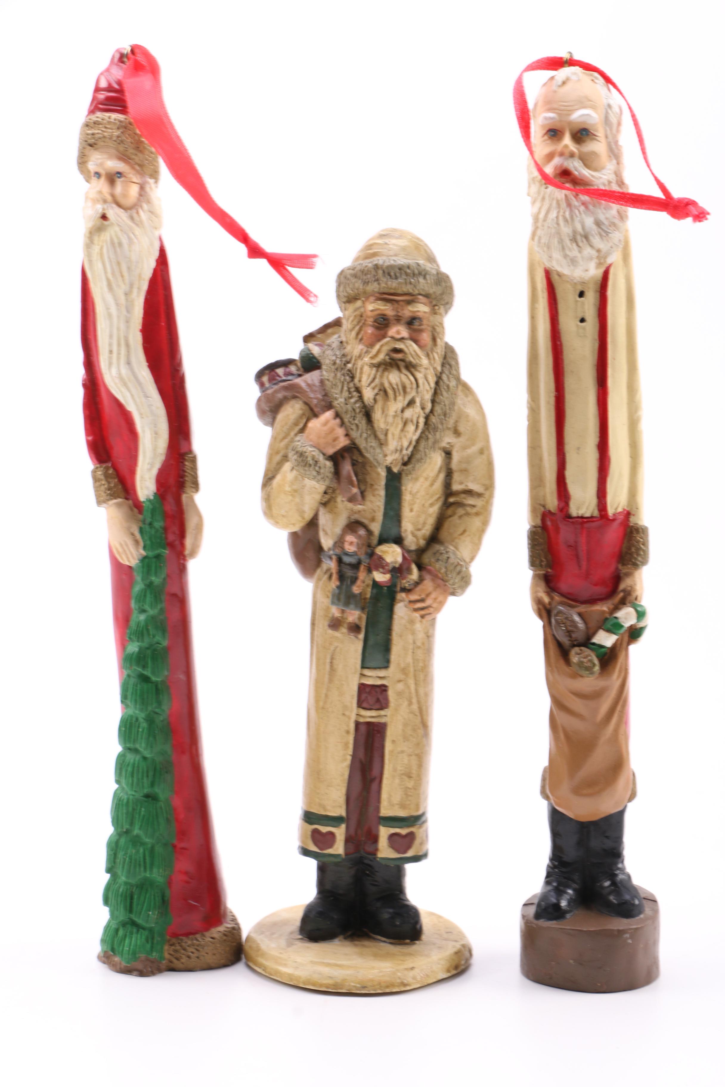 Holiday Figurines Including Santa