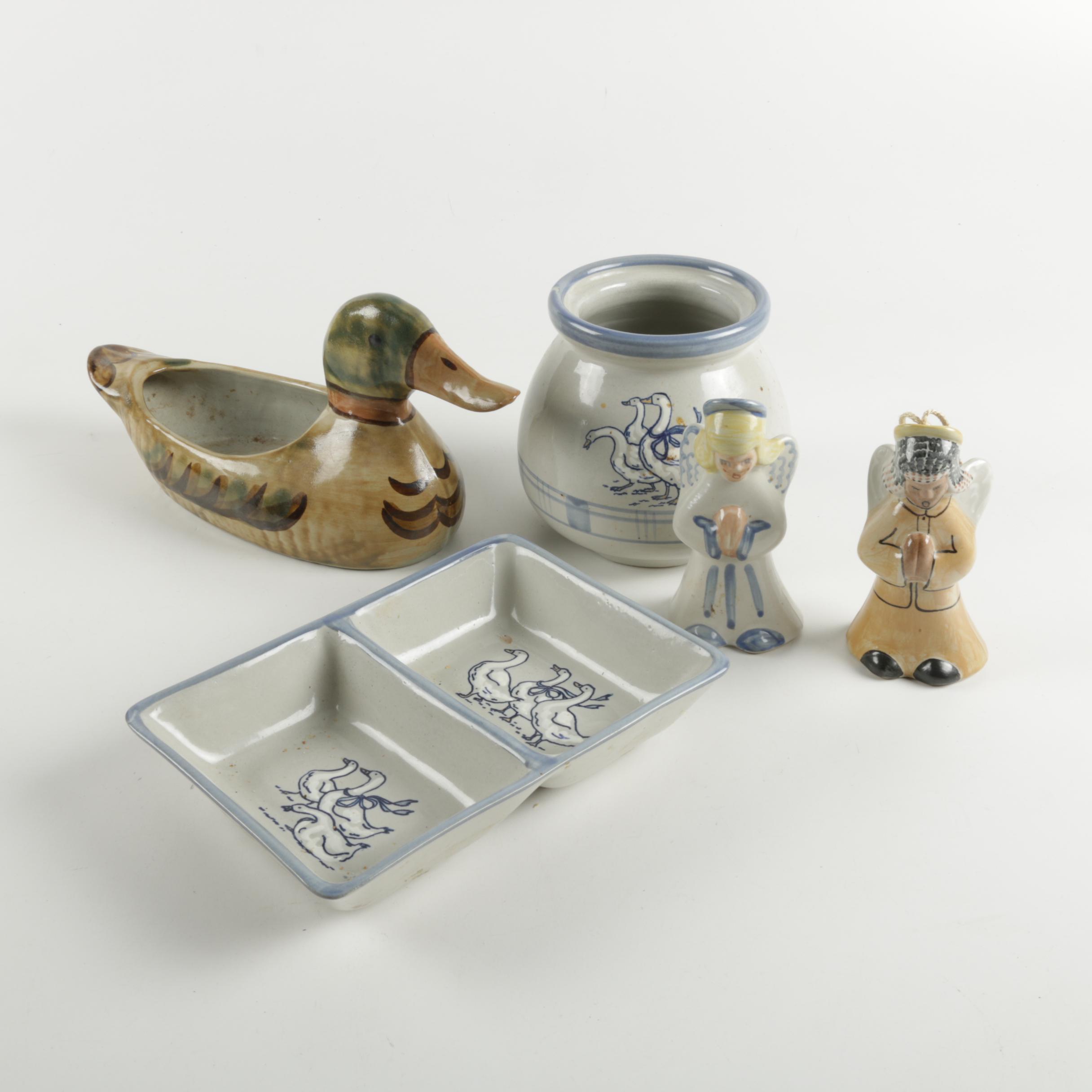 Five Pieces of Louisville Stoneware Pottery