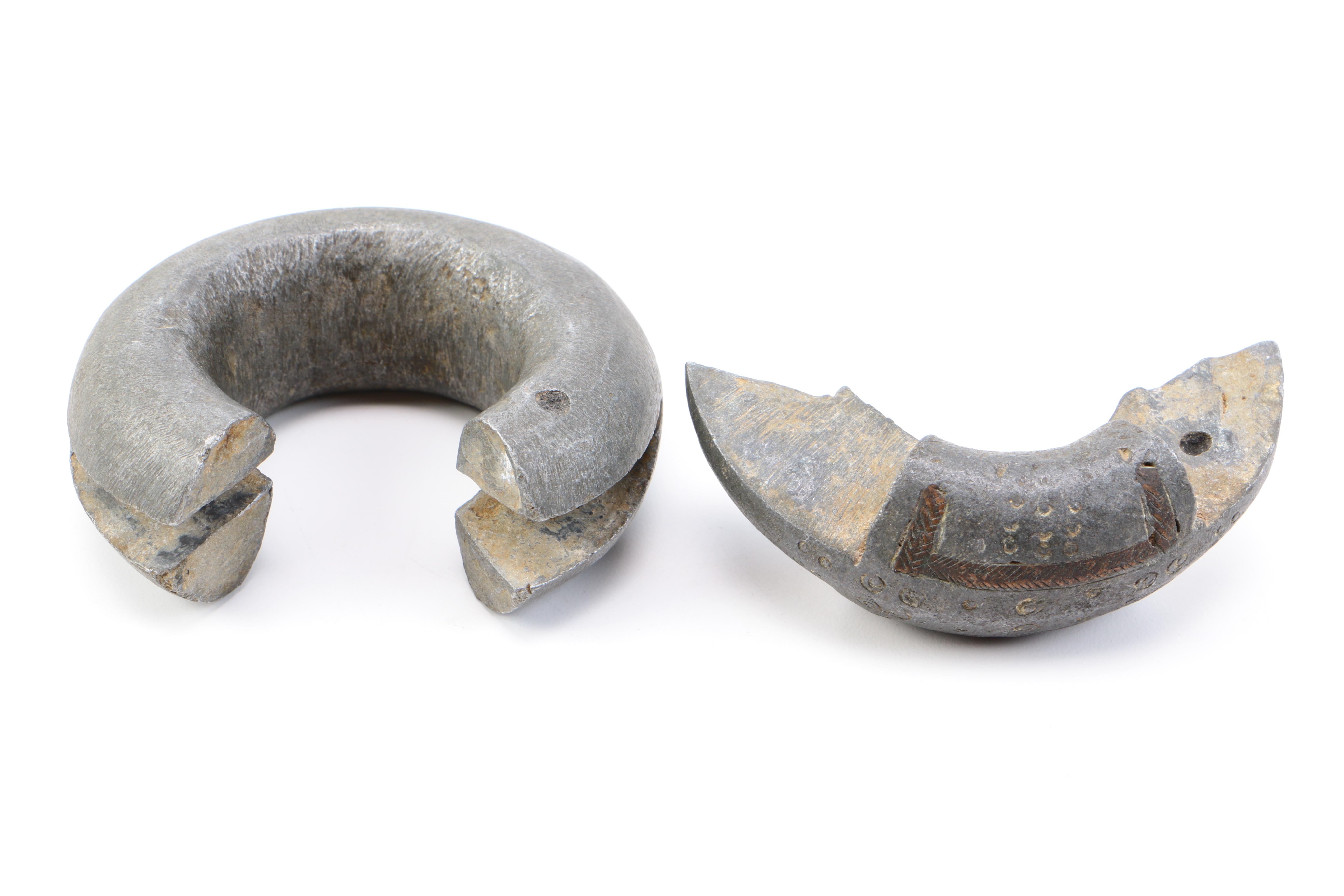 West African Silver Tone Metal Bracelet