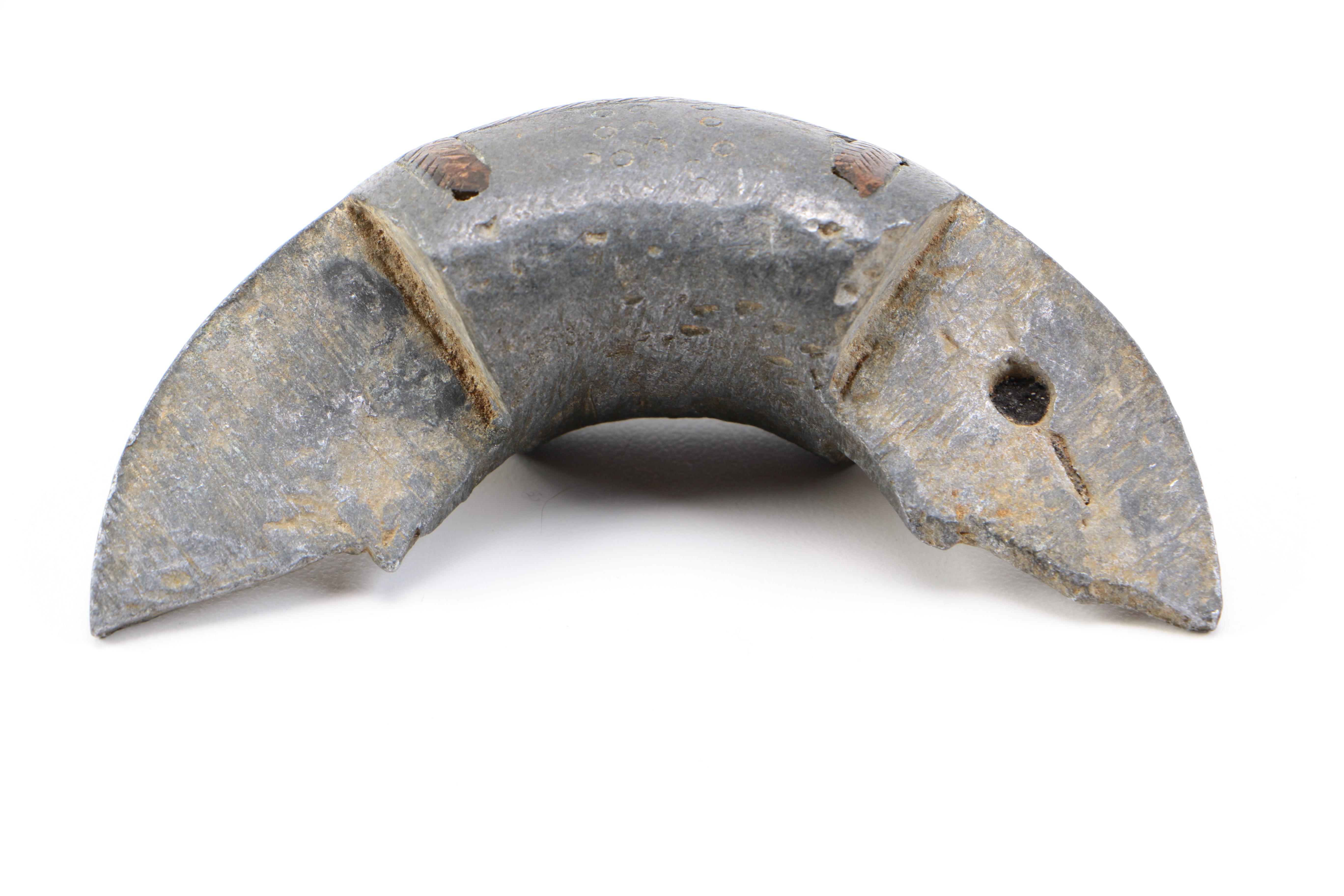 West African Silver Tone Metal Bracelet