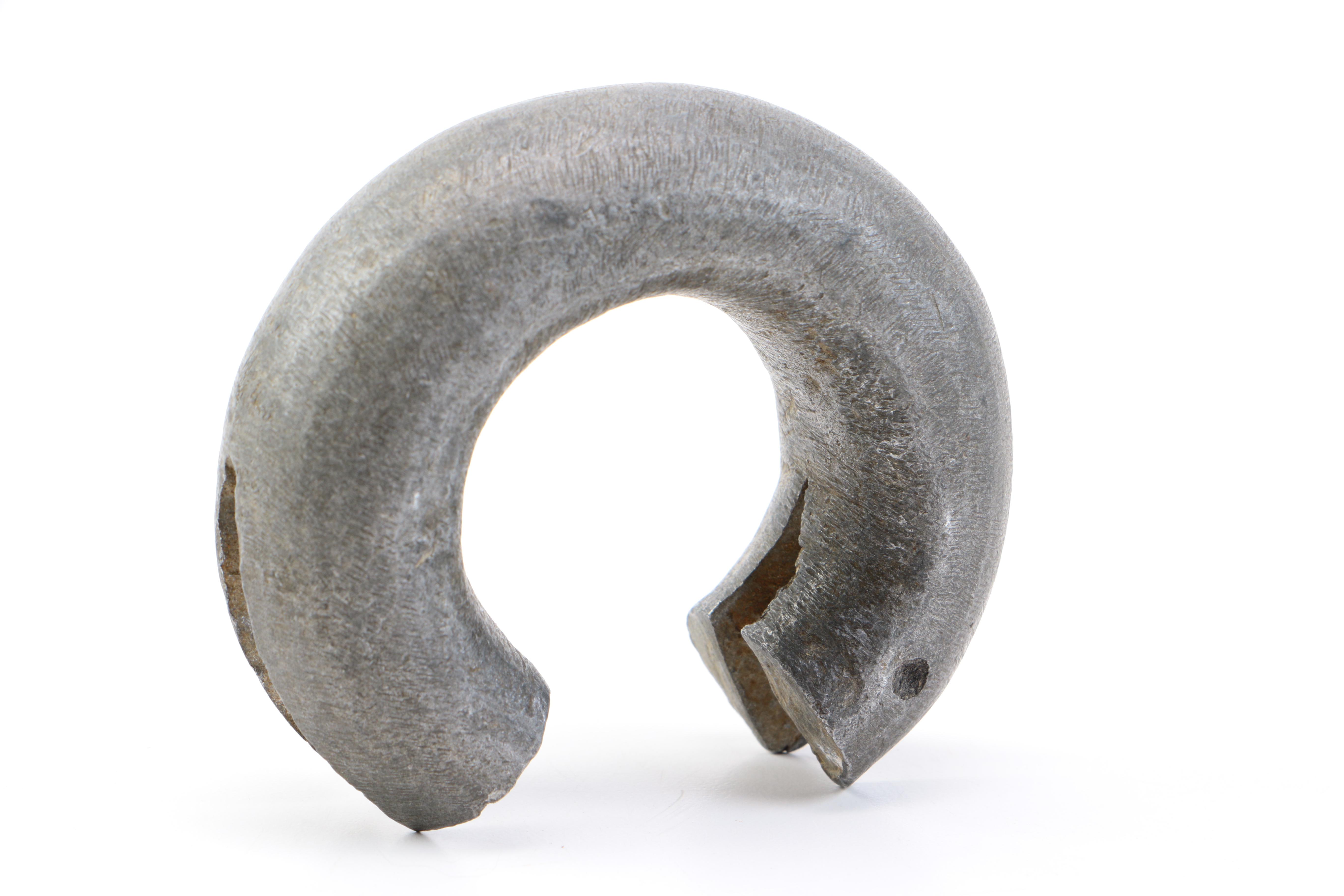 West African Silver Tone Metal Bracelet