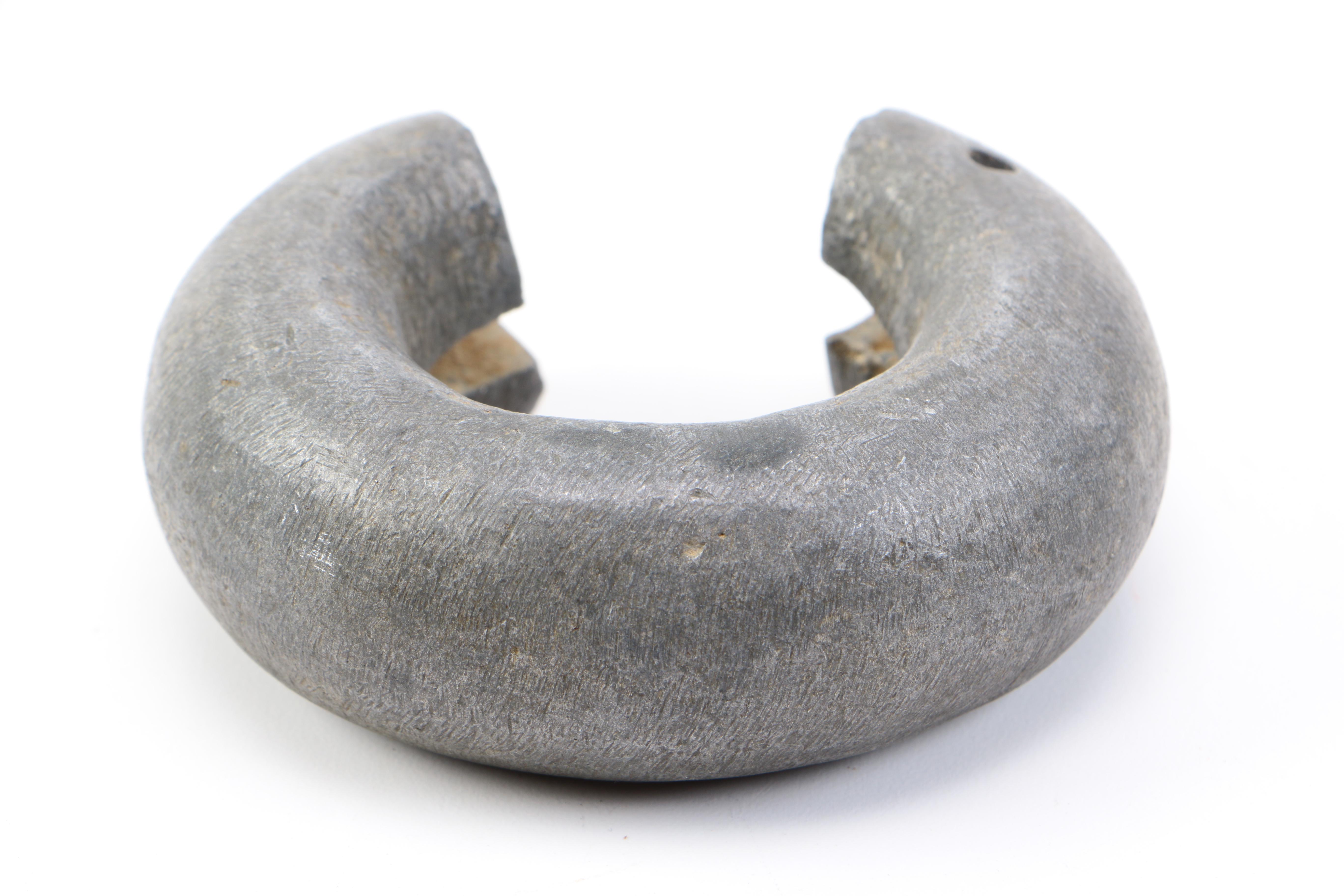 West African Silver Tone Metal Bracelet