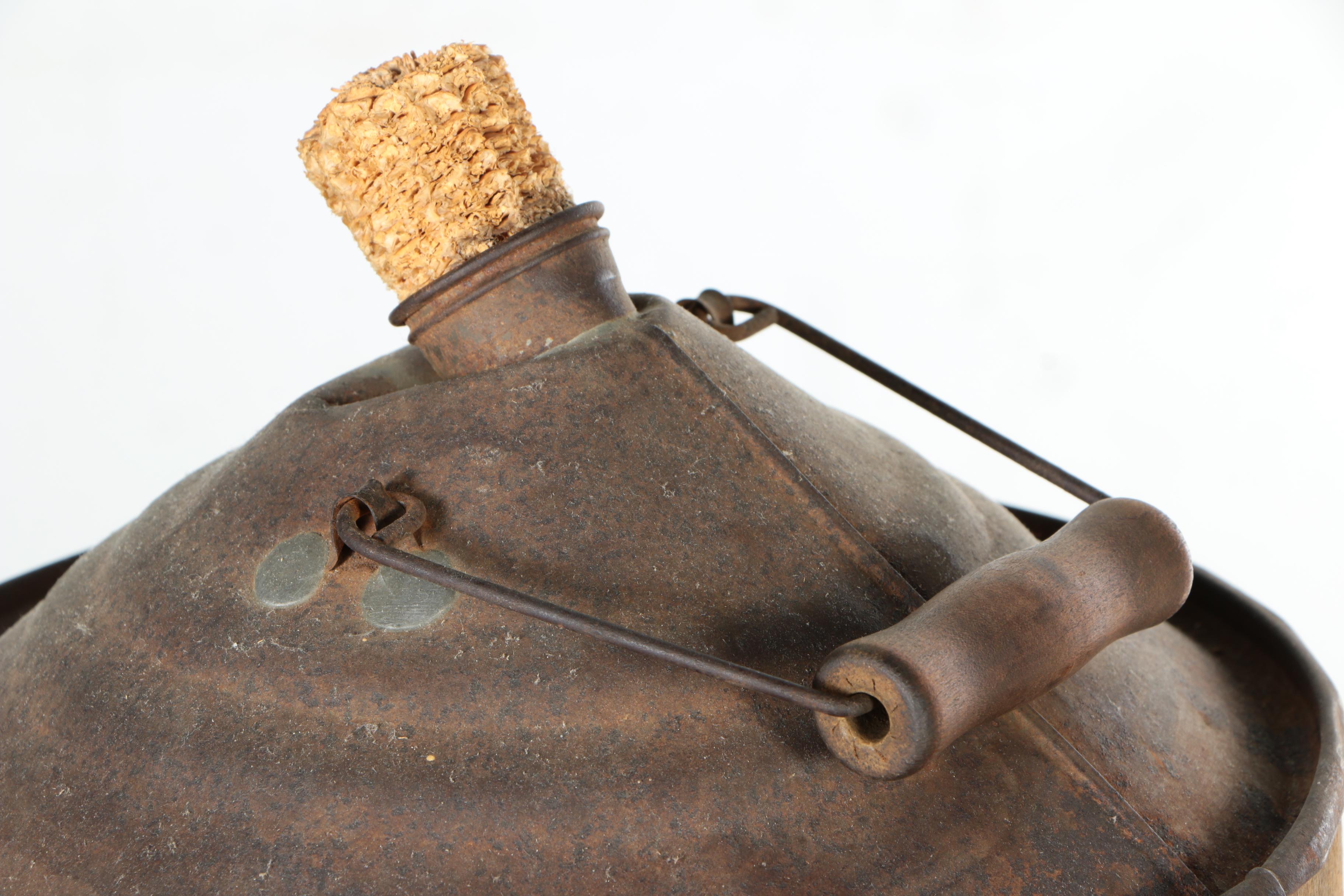 Wooden Water Container with Metal Bowl