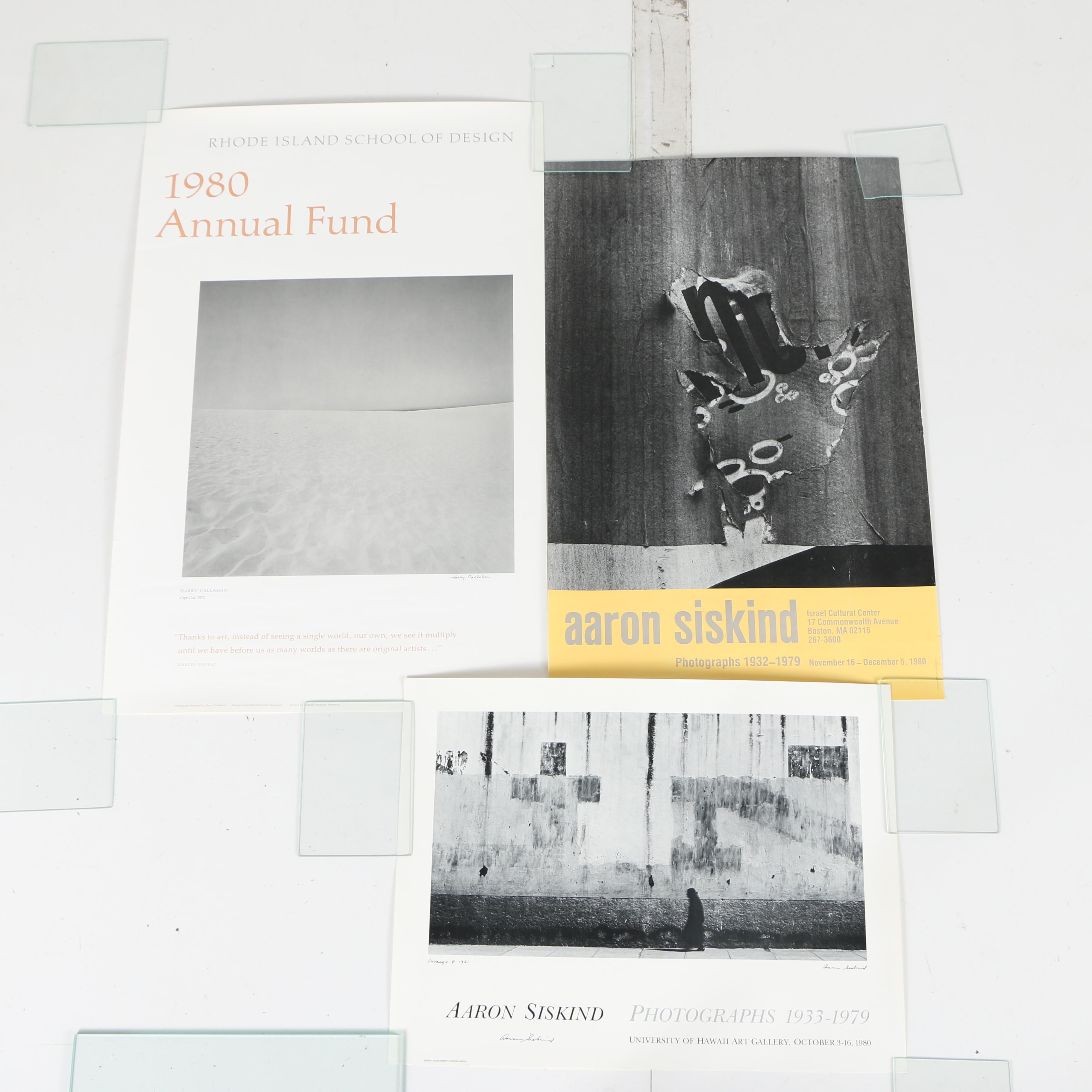Signed Harry Callahan and Aaron Siskind RISD Exhibition Posters