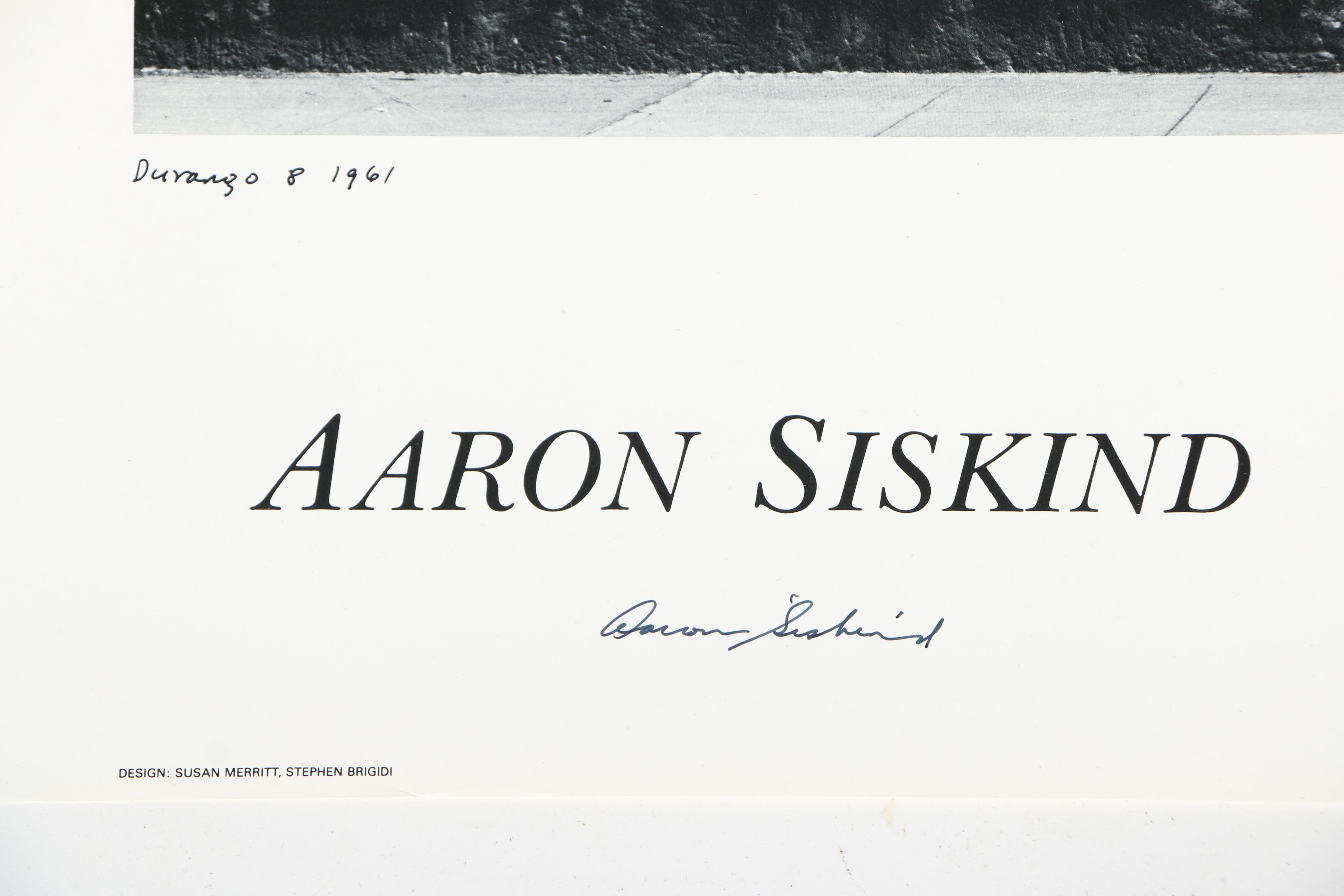 Signed Harry Callahan and Aaron Siskind RISD Exhibition Posters