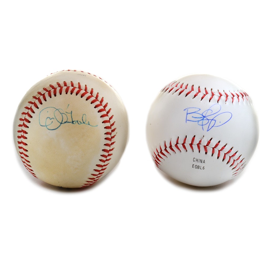 Brandon Phillips and Jim O'Toole Signed Baseballs