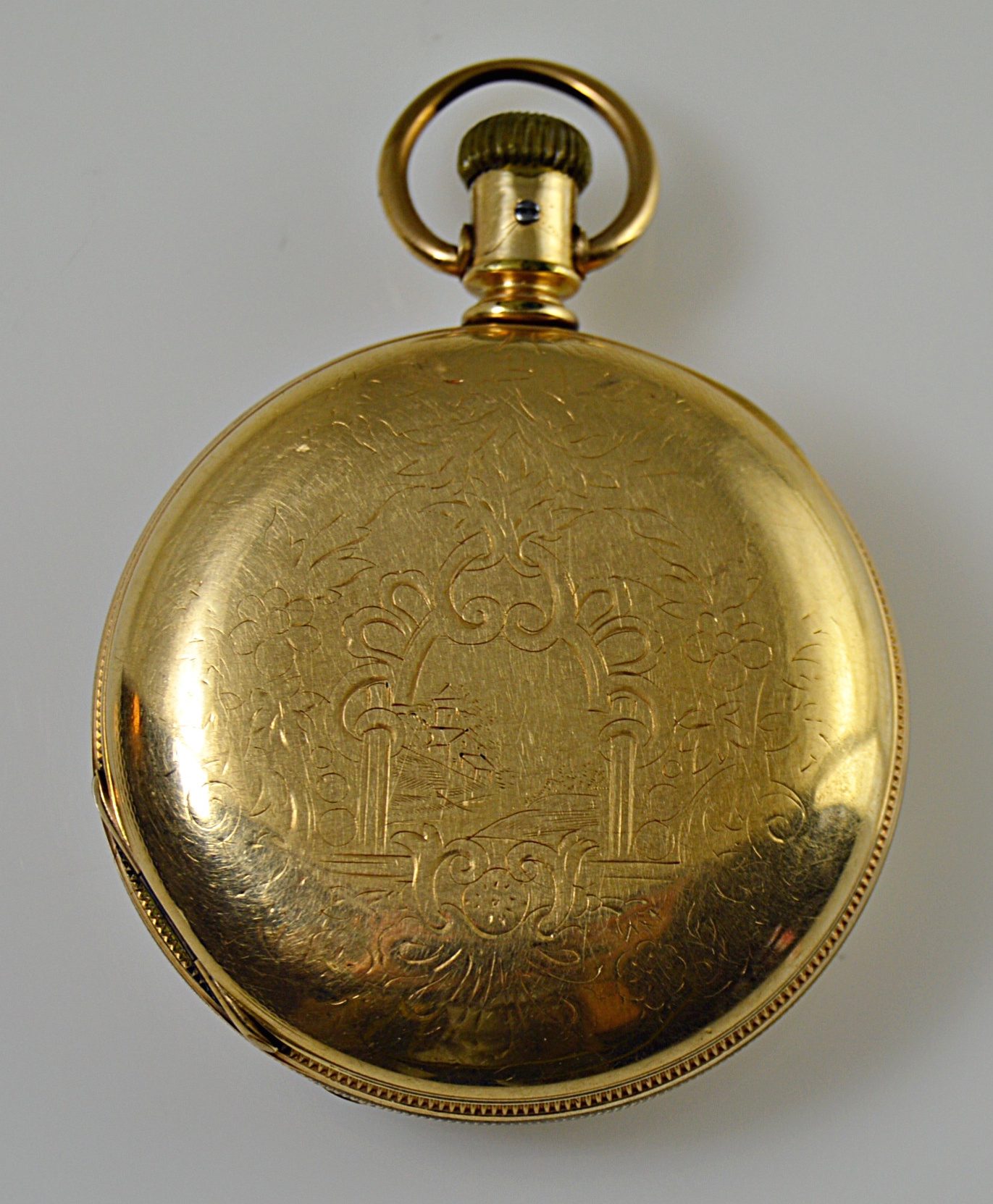 Vintage Elgin Engraved Gold-Filled Pocket Watch