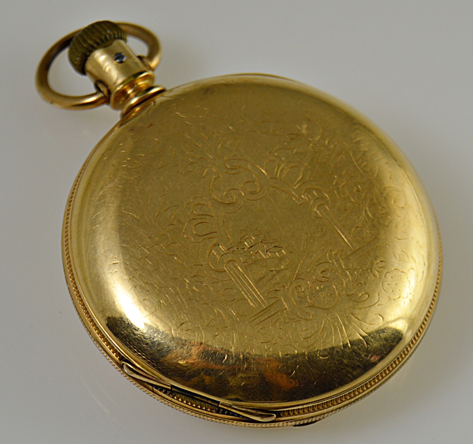Vintage Elgin Engraved Gold-Filled Pocket Watch