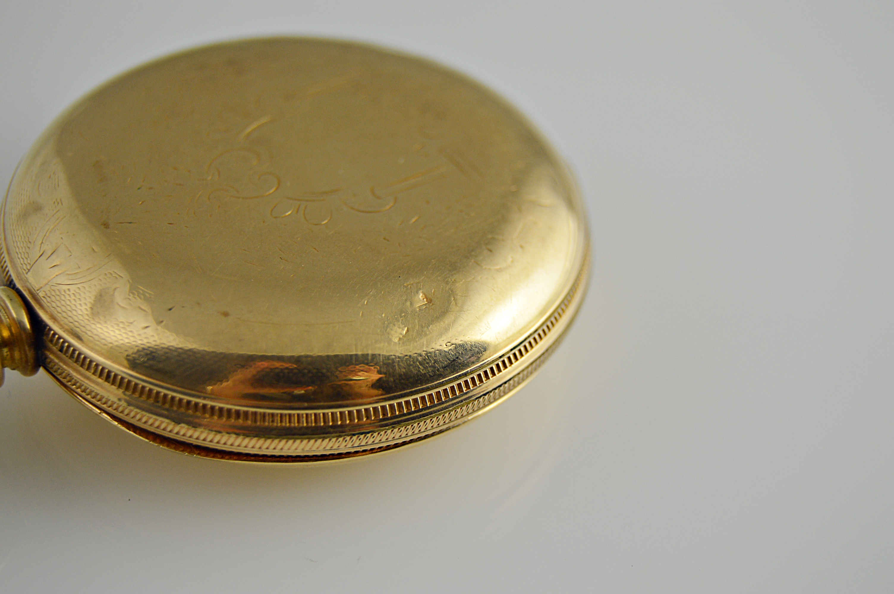 Vintage Elgin Engraved Gold-Filled Pocket Watch