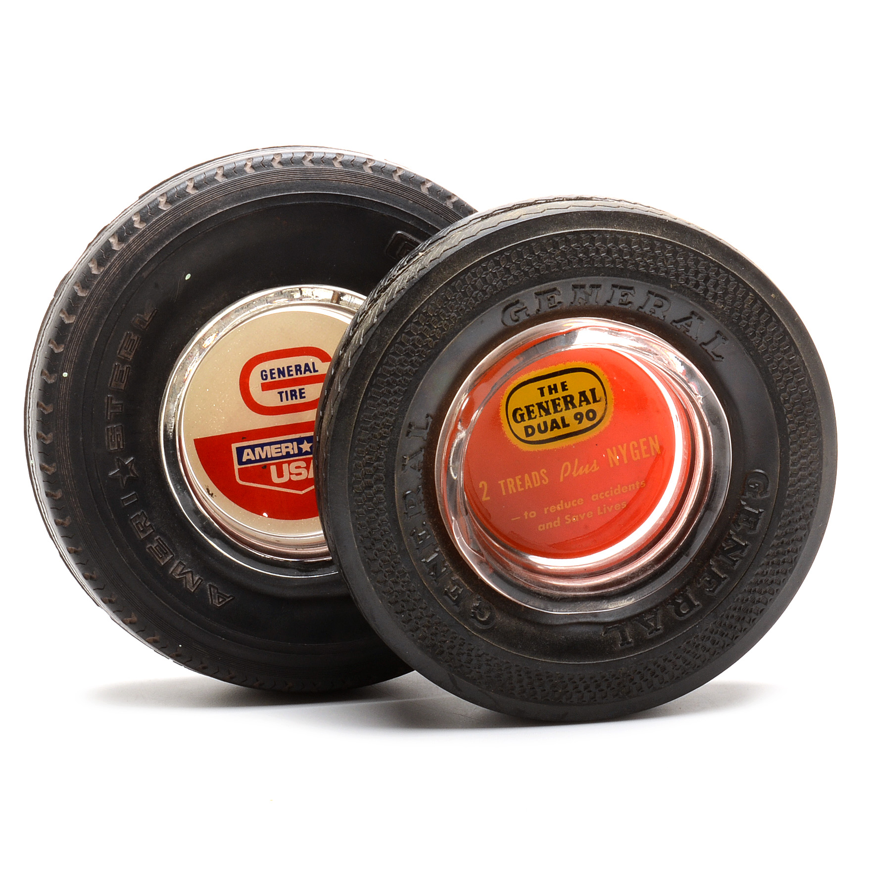 General Tire and Ameri*Steel Advertising Tire Ashtrays