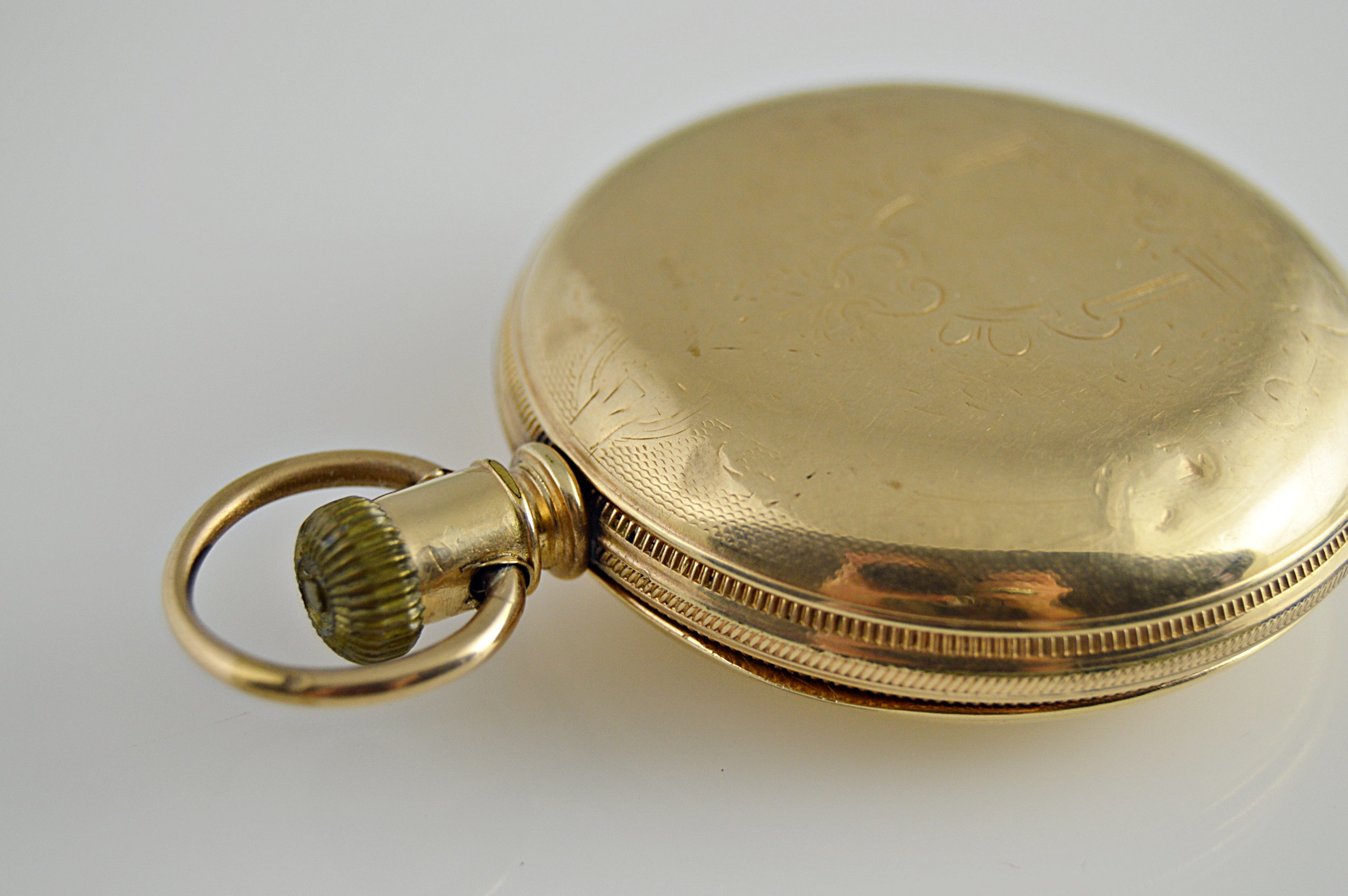 Vintage Elgin Engraved Gold-Filled Pocket Watch