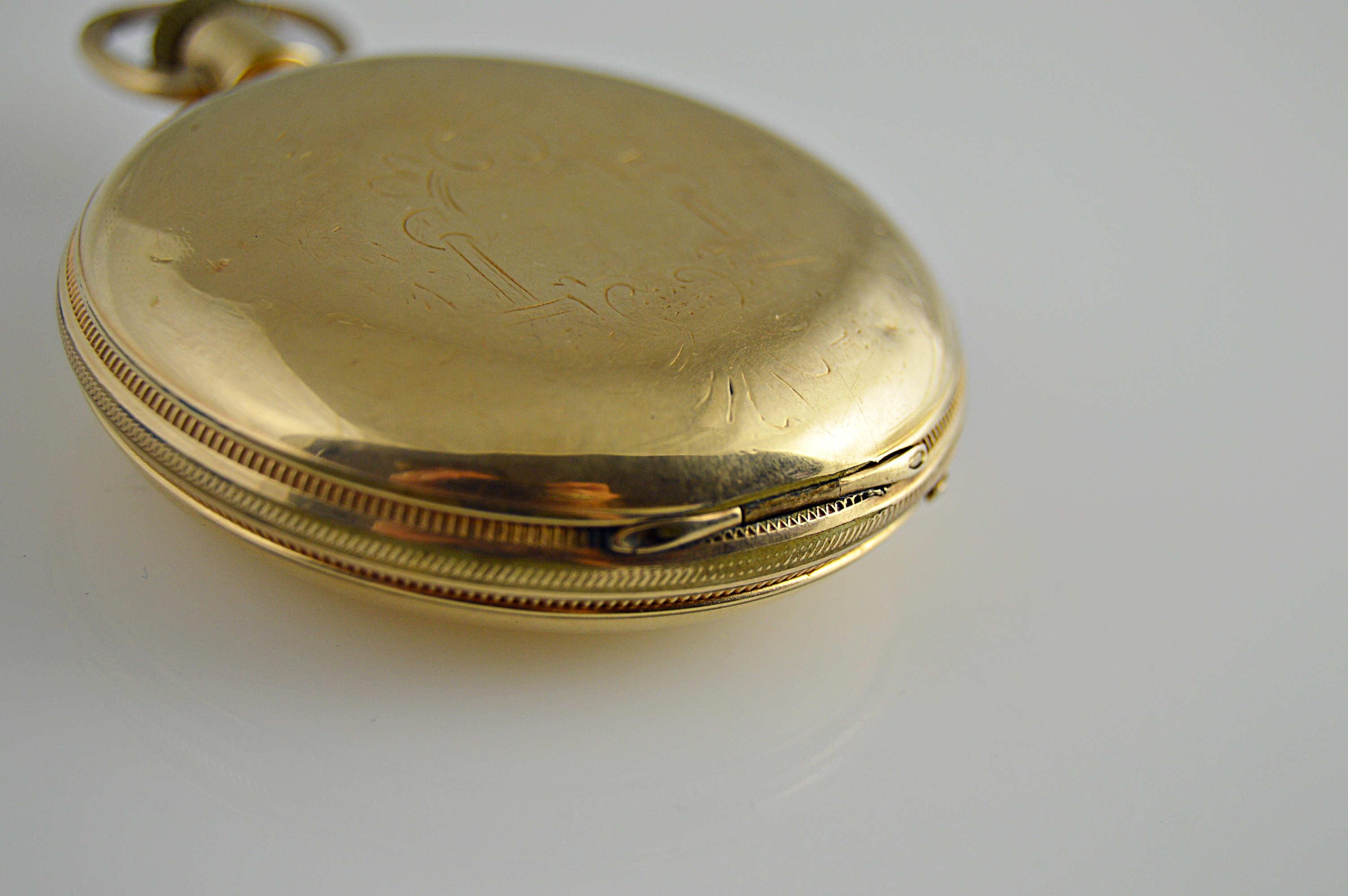 Vintage Elgin Engraved Gold-Filled Pocket Watch