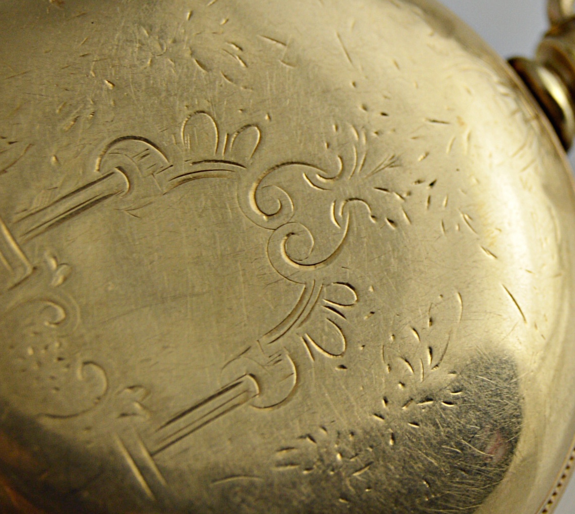 Vintage Elgin Engraved Gold-Filled Pocket Watch