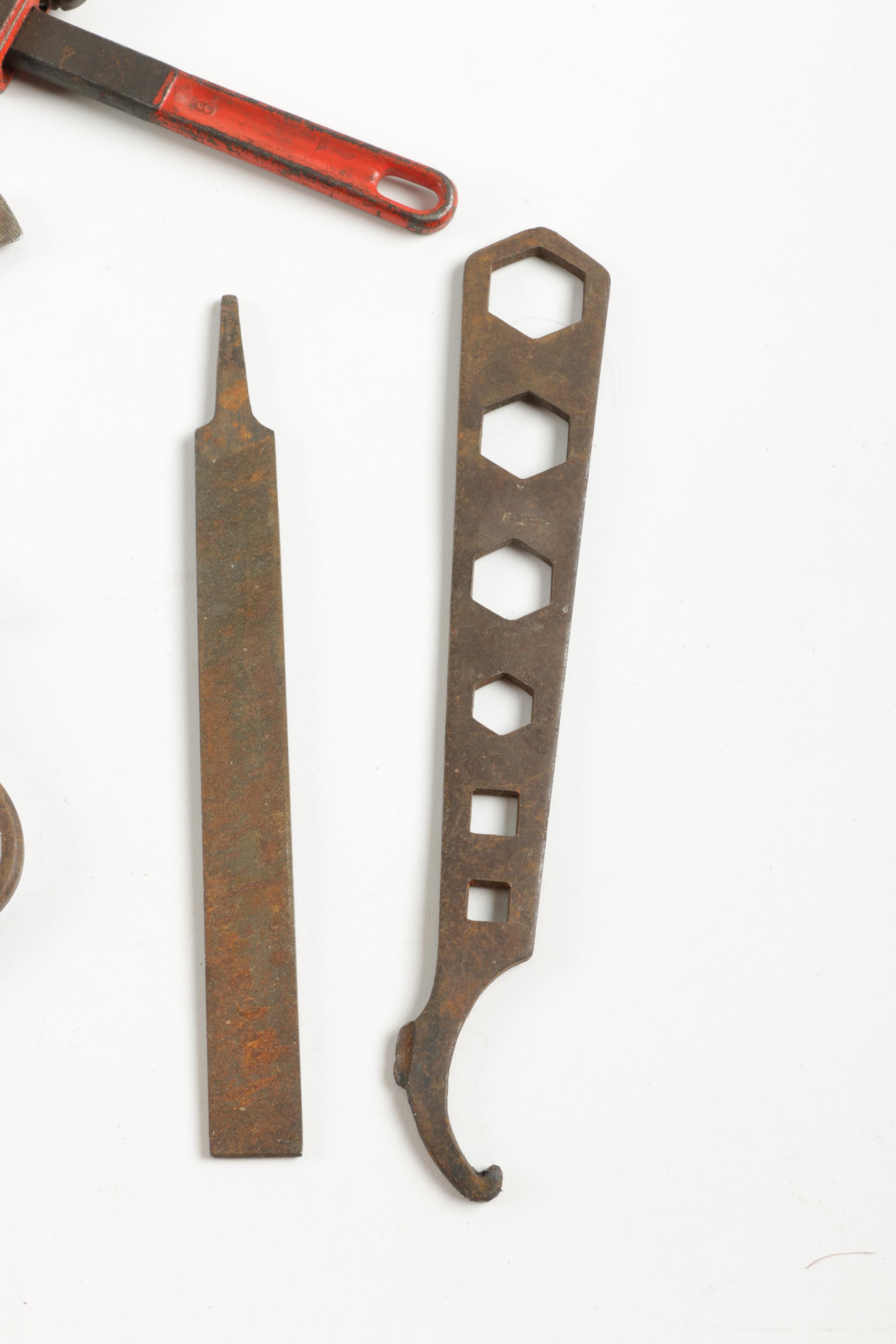 Assorted Tools; Measuring, Sanding, Cutting