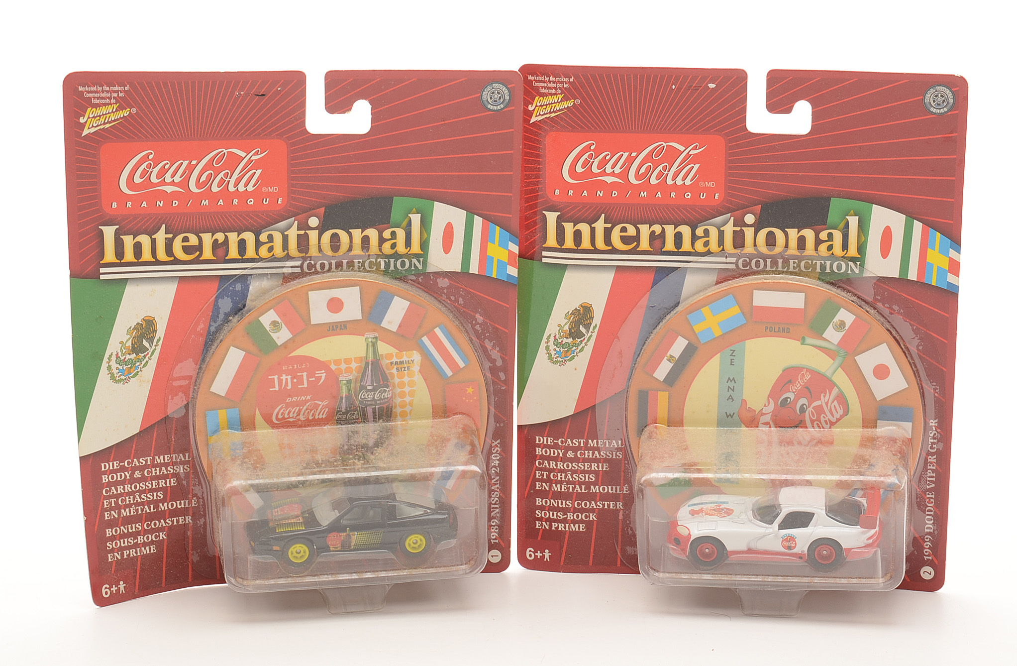 Twelve International Coca-Cola Die-Cast Cars in Box
