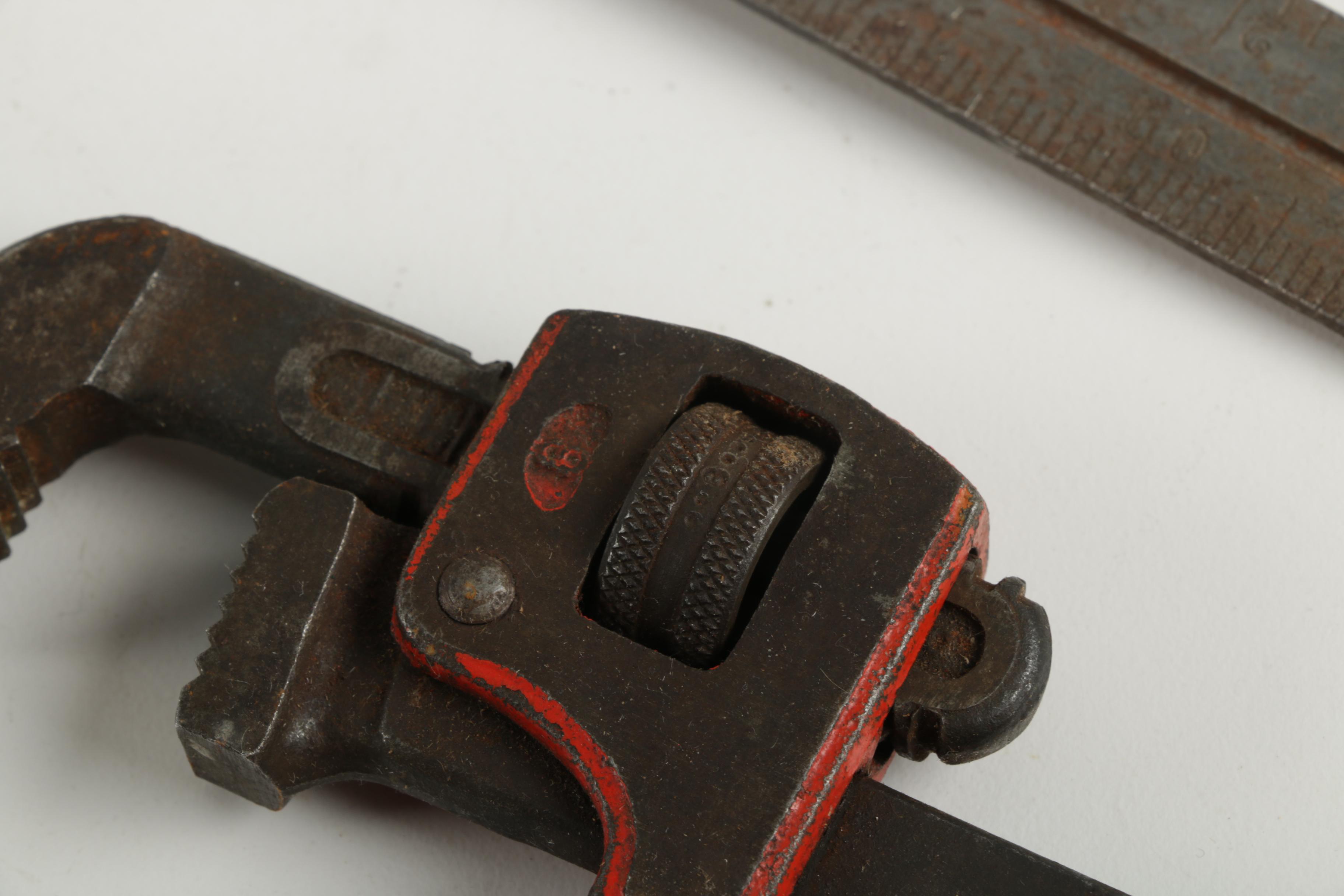 Assorted Tools; Measuring, Sanding, Cutting