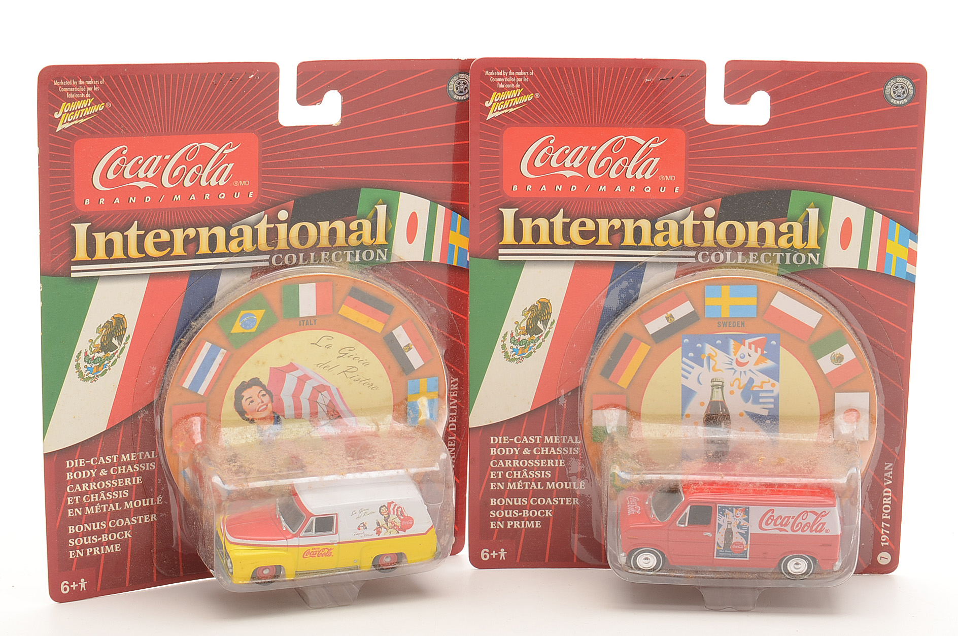 Twelve International Coca-Cola Die-Cast Cars in Box
