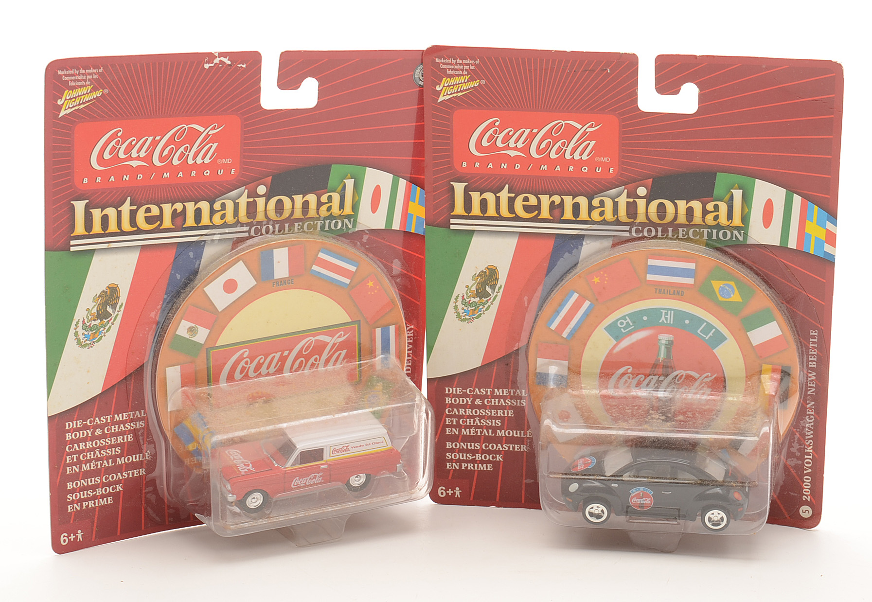 Twelve International Coca-Cola Die-Cast Cars in Box