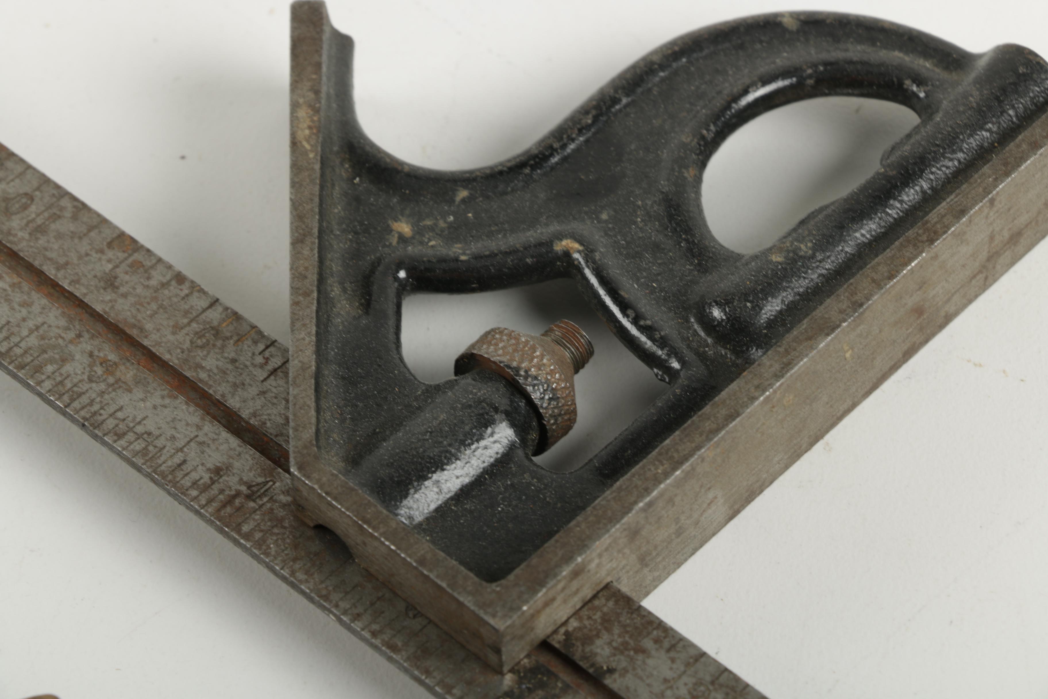 Assorted Tools; Measuring, Sanding, Cutting