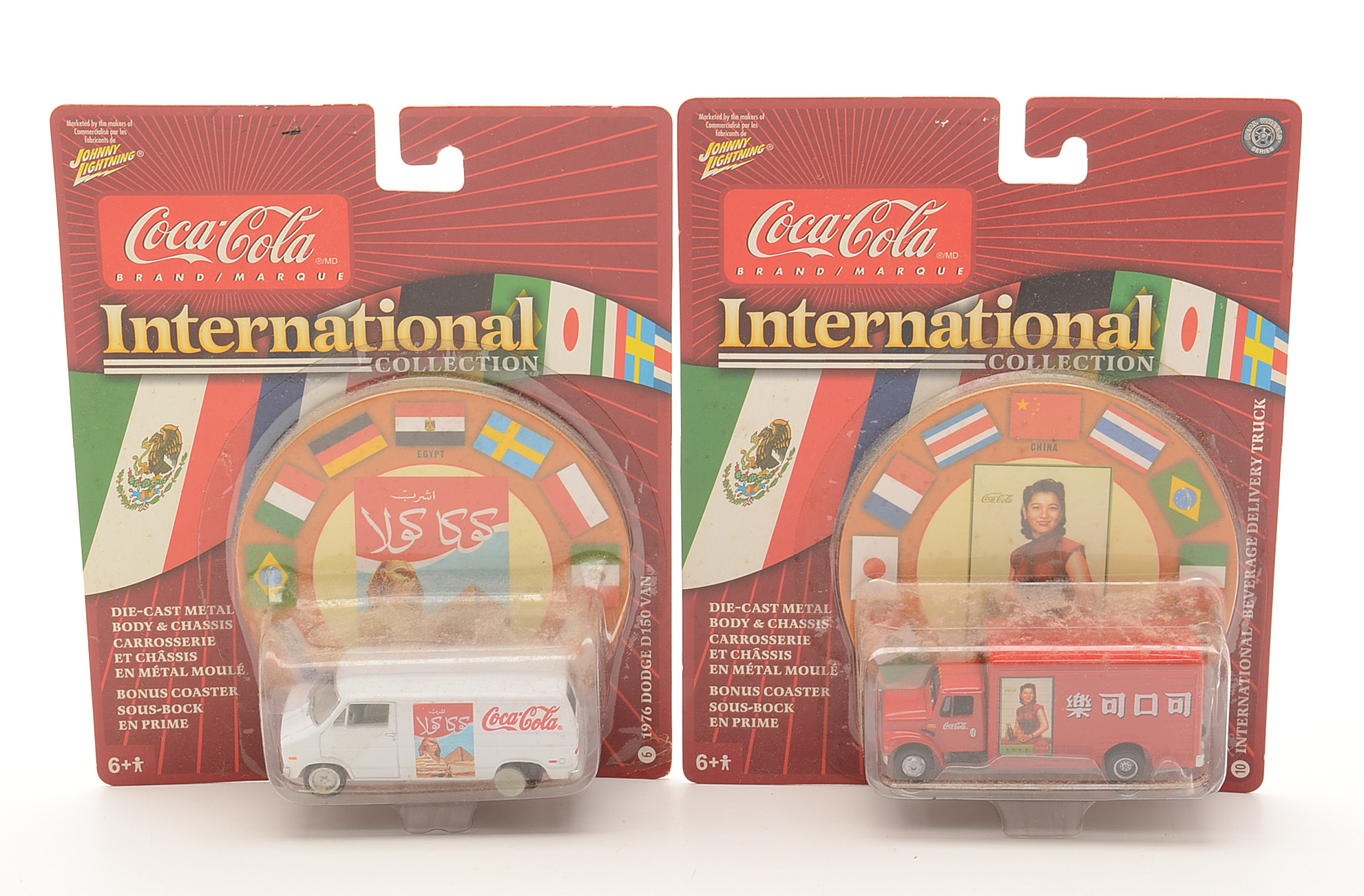 Twelve International Coca-Cola Die-Cast Cars in Box