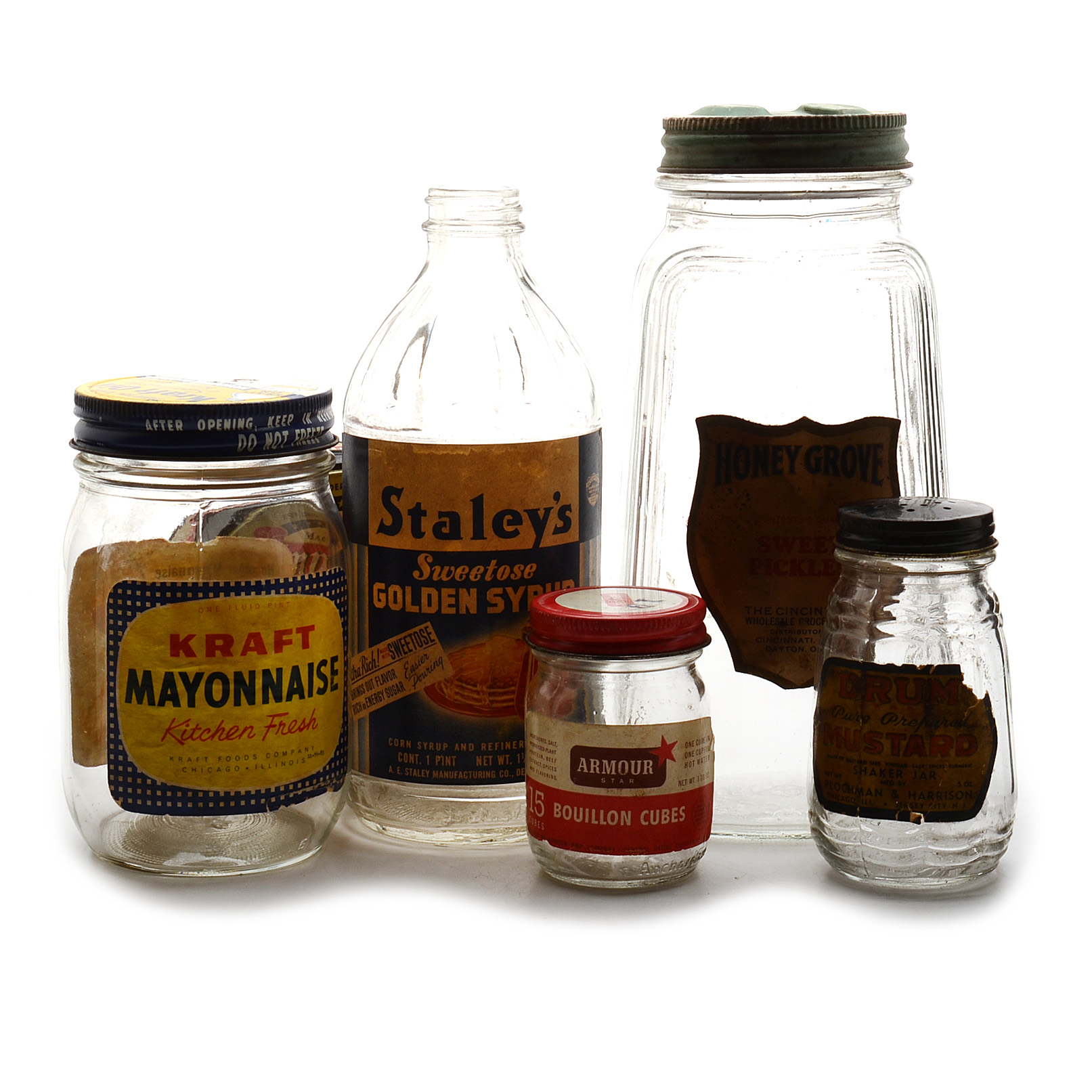 Six Vintage Kitchen Product Containers