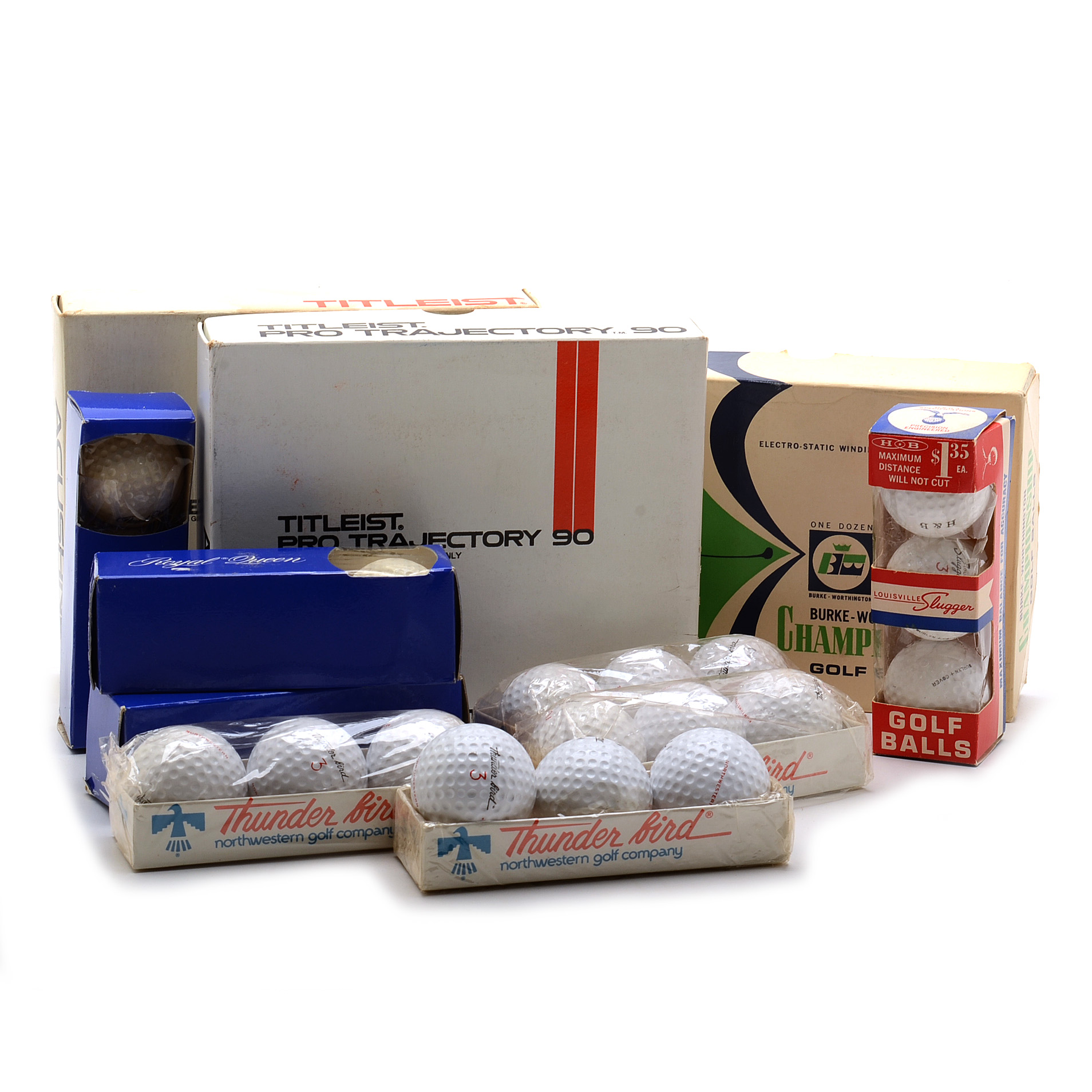 Louisville Slugger and Other Golf Balls in Packages