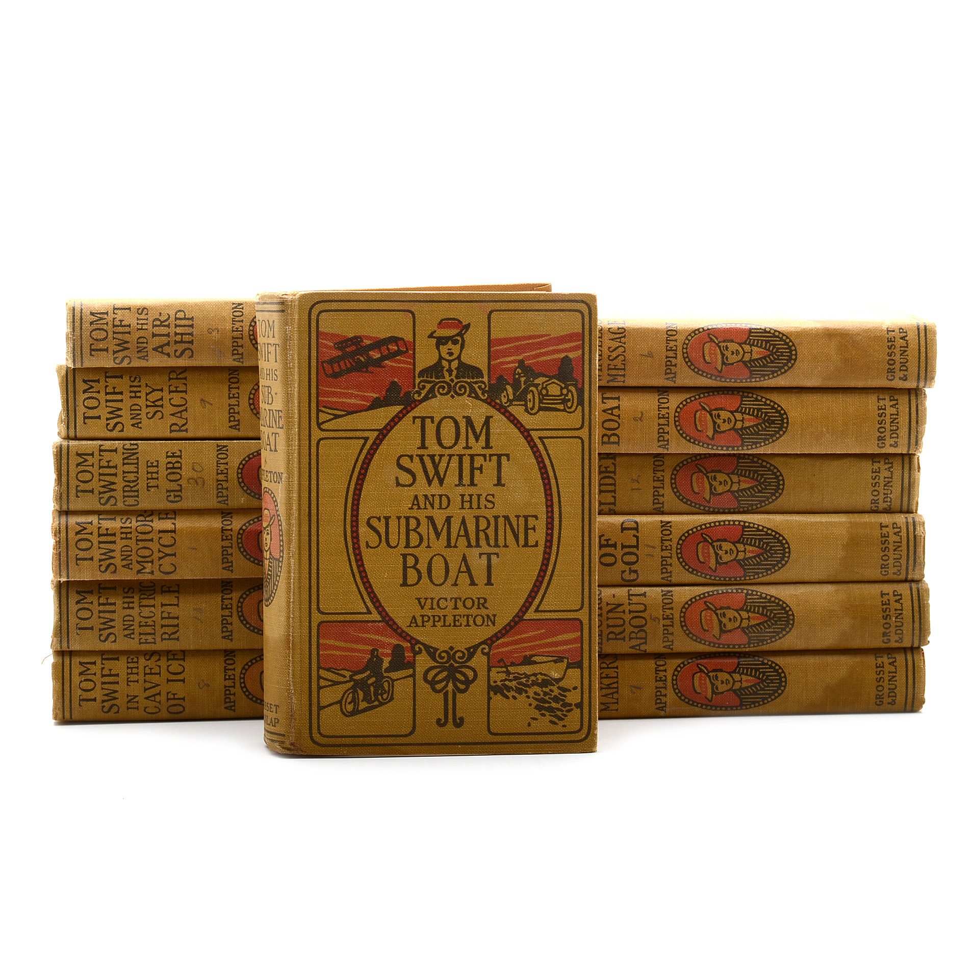 Thirteen 1910-1912 "Tom Swift" Hardcover Books