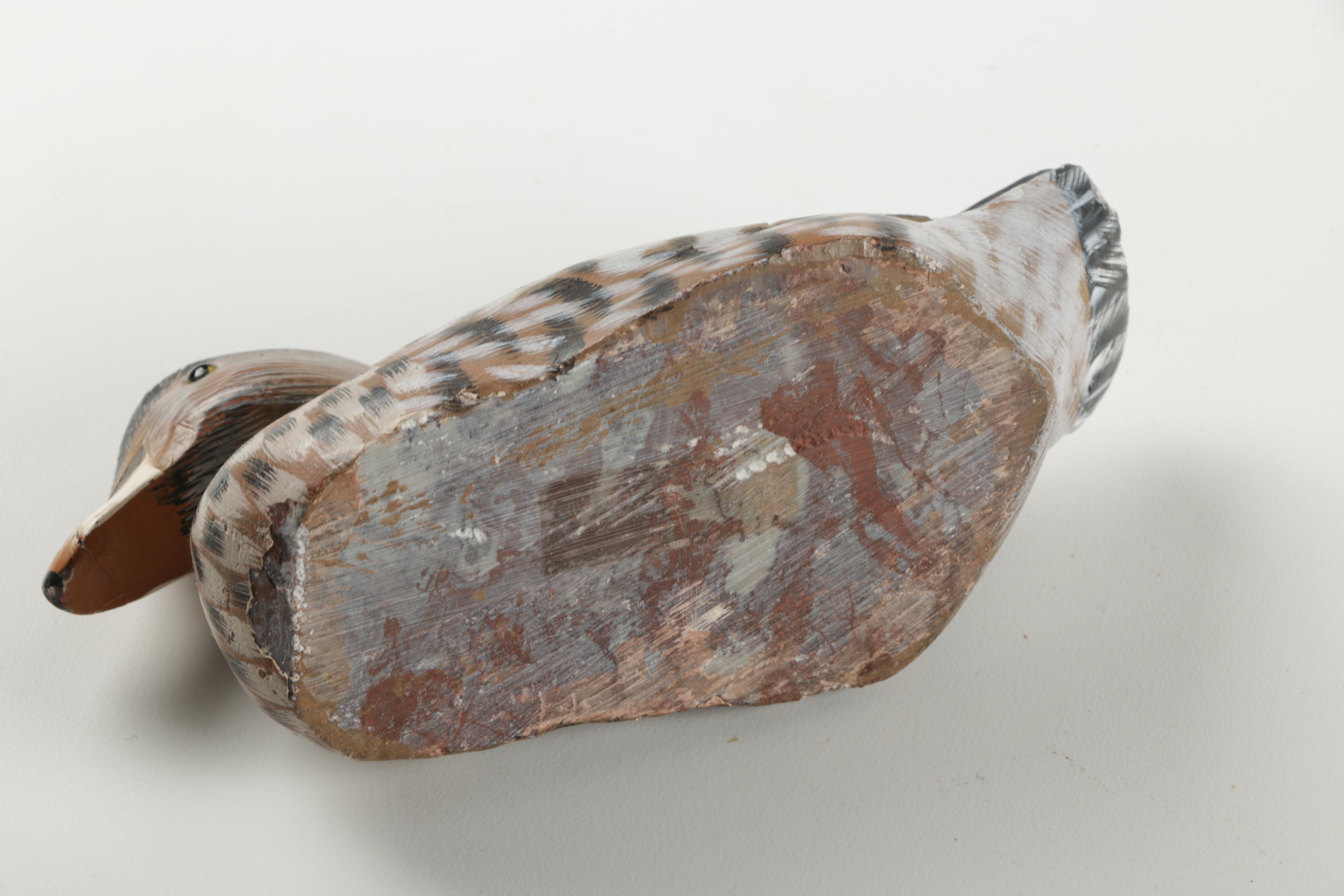 Carved Wood Duck Figurines