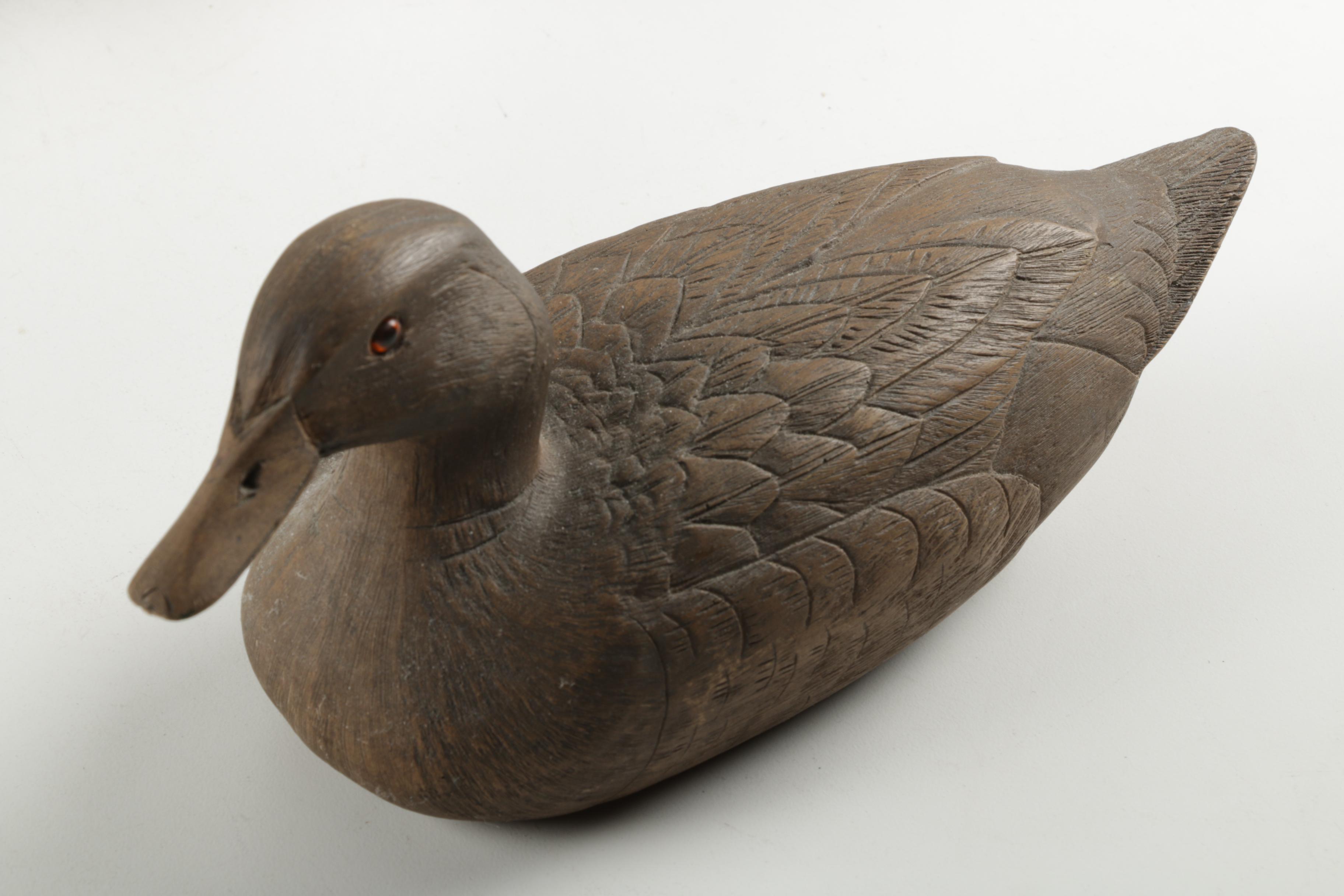 Carved Wood Duck Figurines
