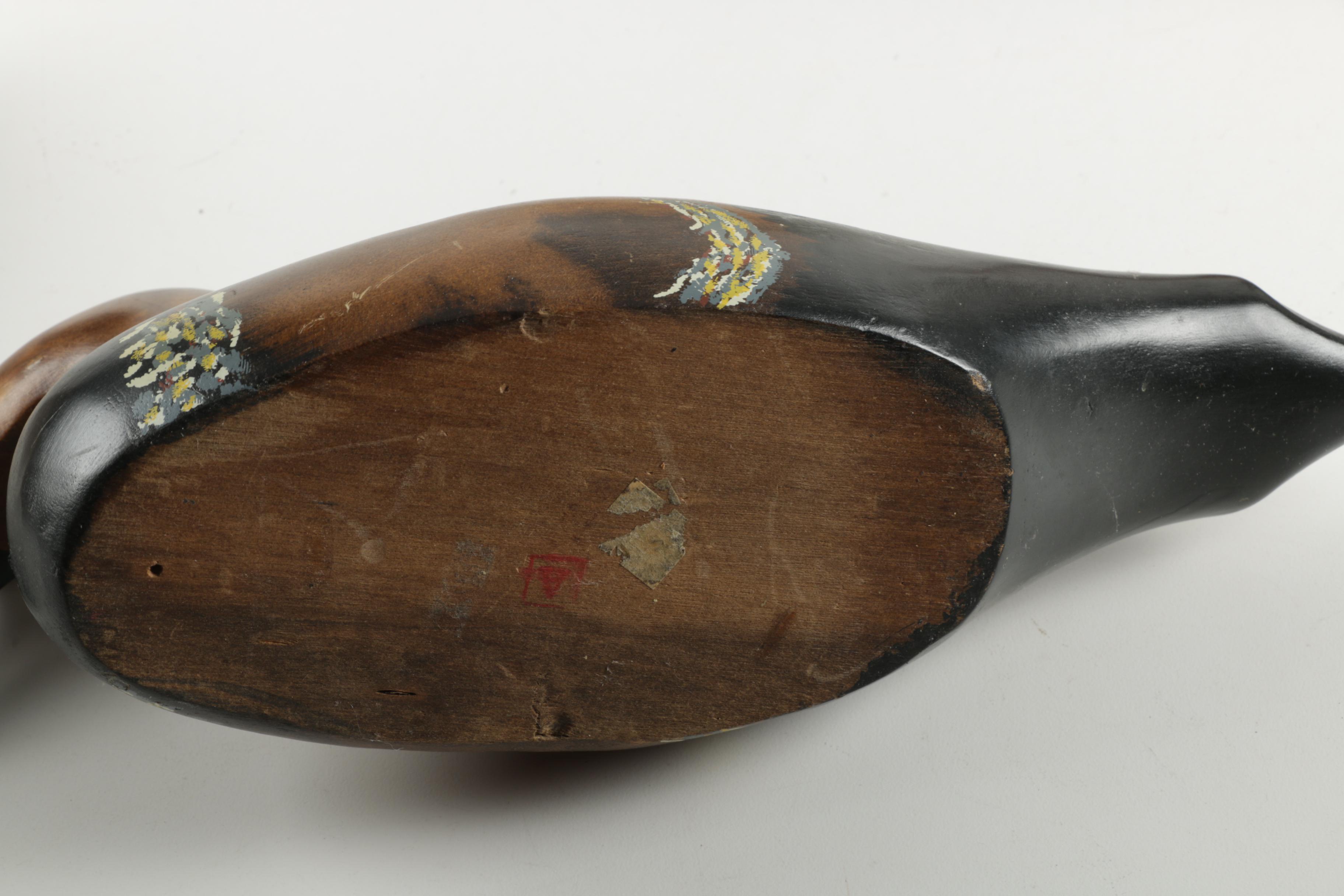 Carved Wood Duck Figurines